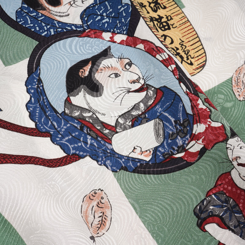 Aloha Shirt / Kyoyuzen / Kuniyoshi Katsushika / Kabuki Cats