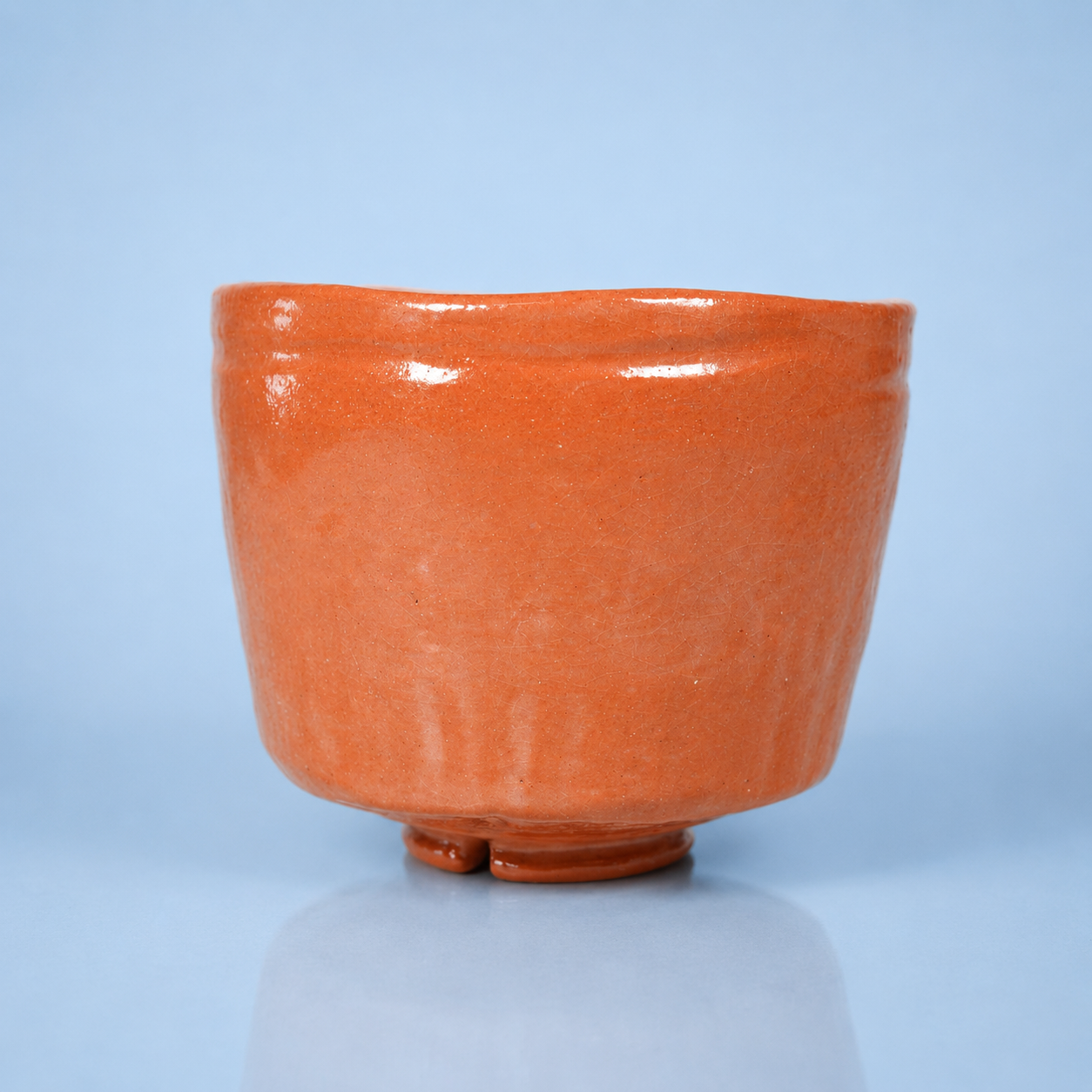 Raku Pottery / Tea Bowl / Crane