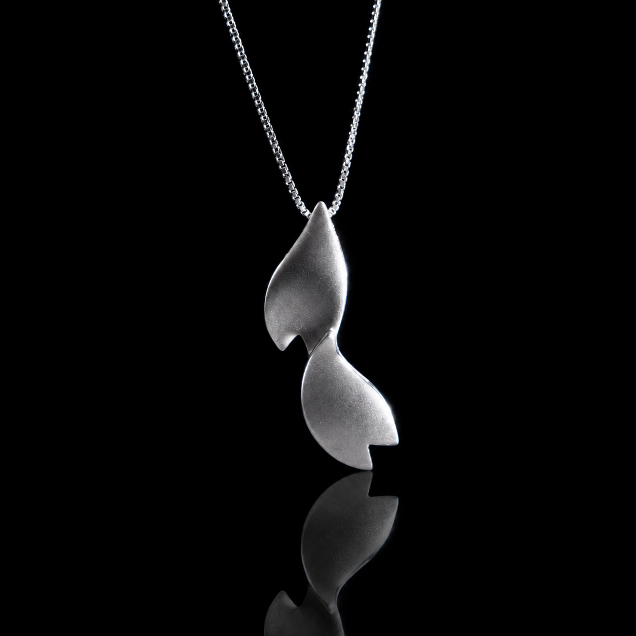 Silver Necklace / Cherry Blossom