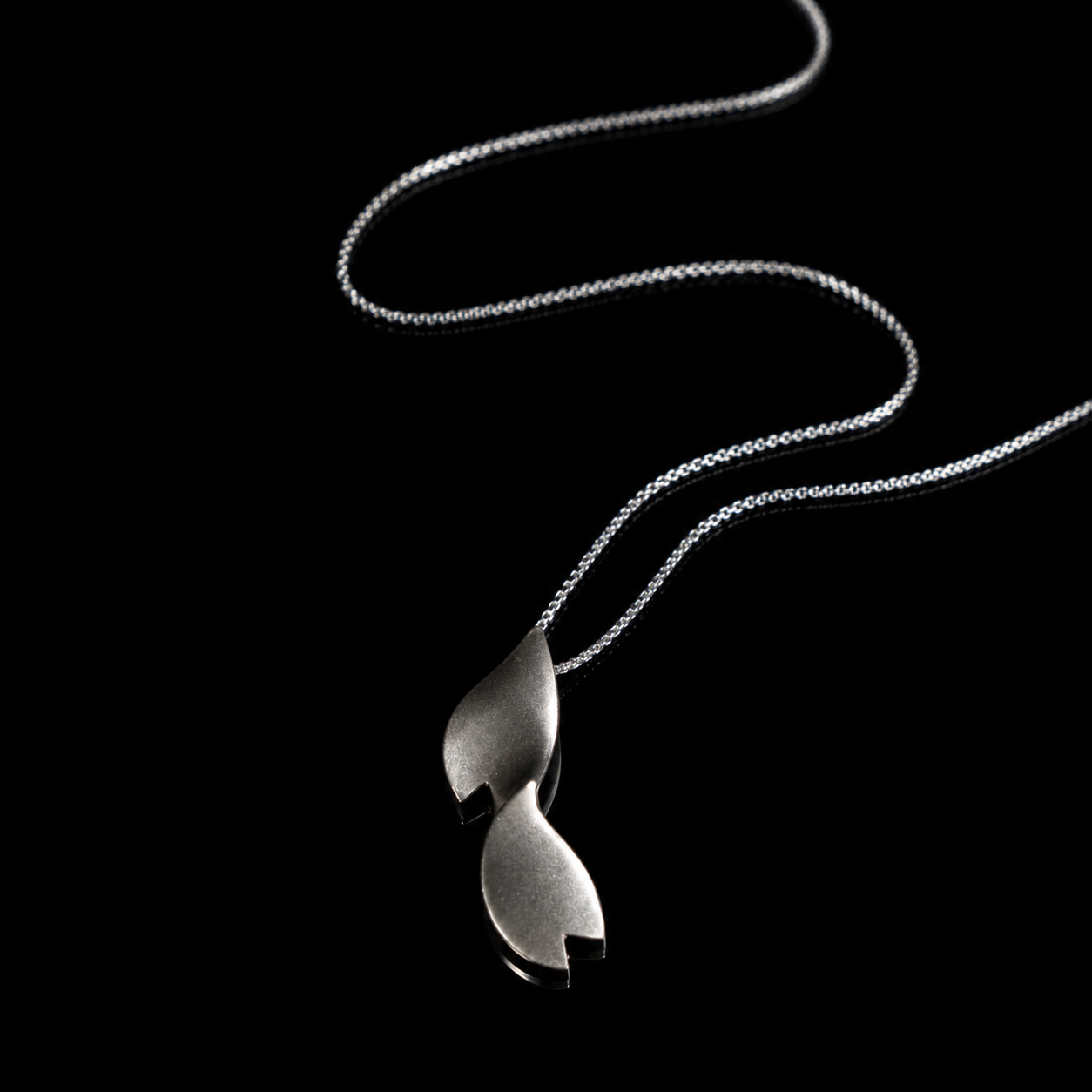 Silver Necklace / Cherry Blossom
