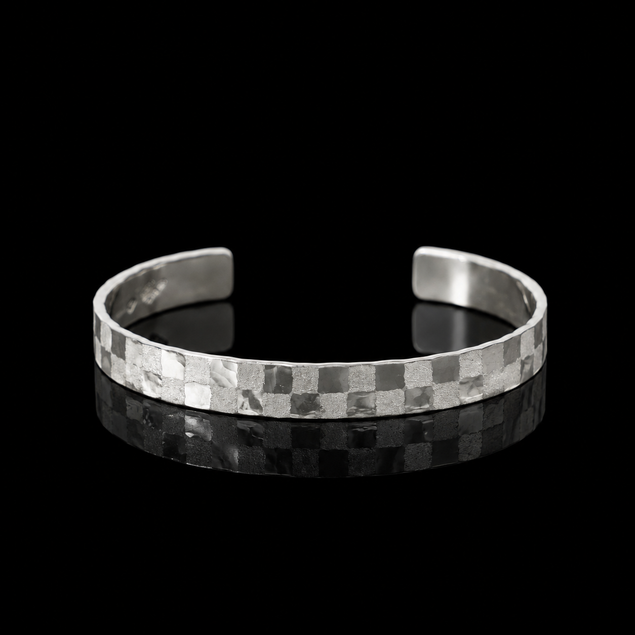 Silver Bangle / 2-Row Ichimatsu