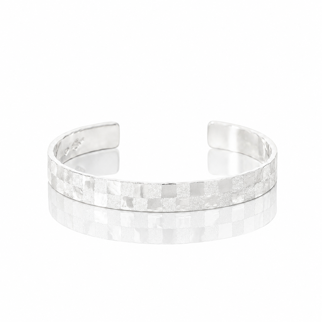 Silver Bangle / 2-Row Ichimatsu