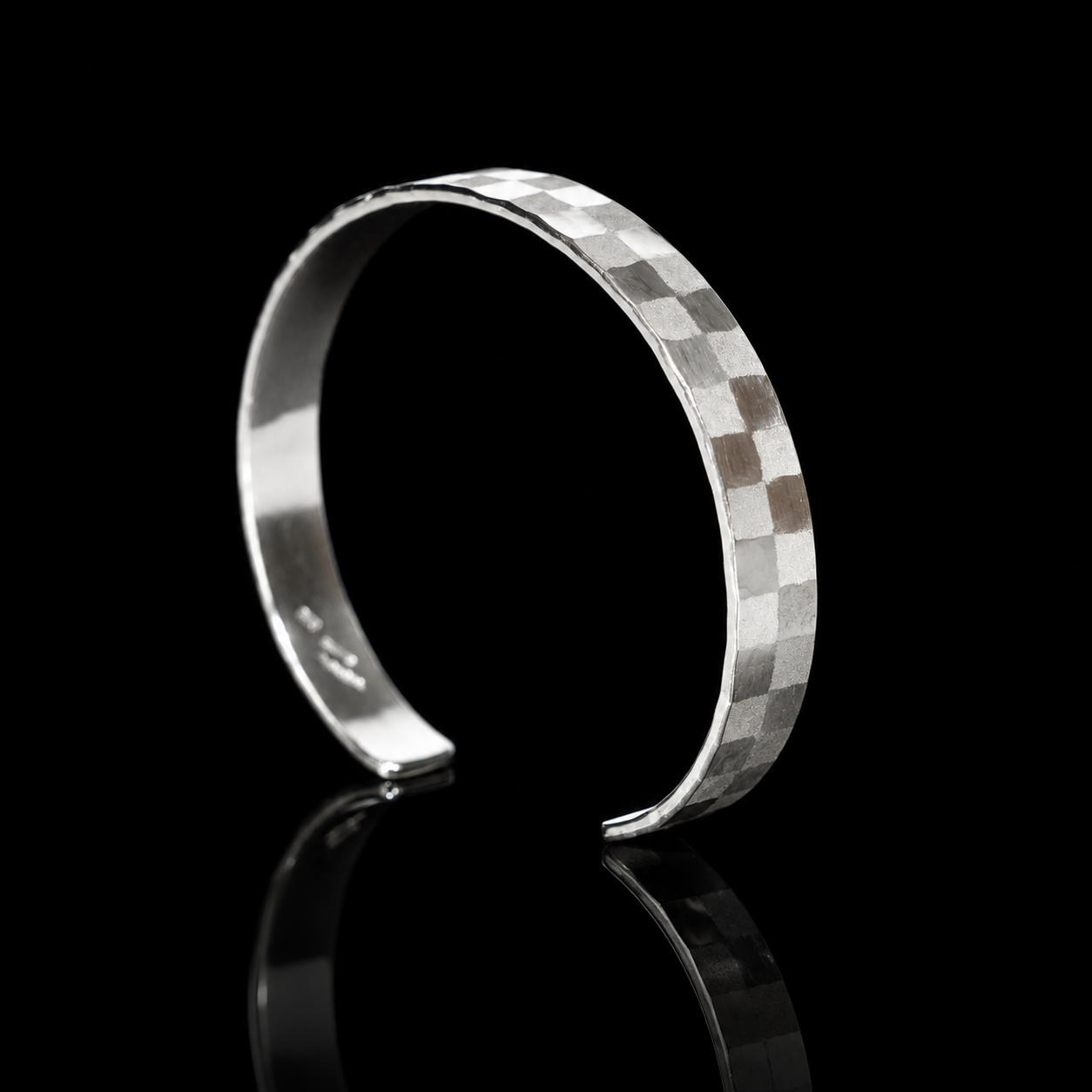 Silver Bangle / 2-Row Ichimatsu