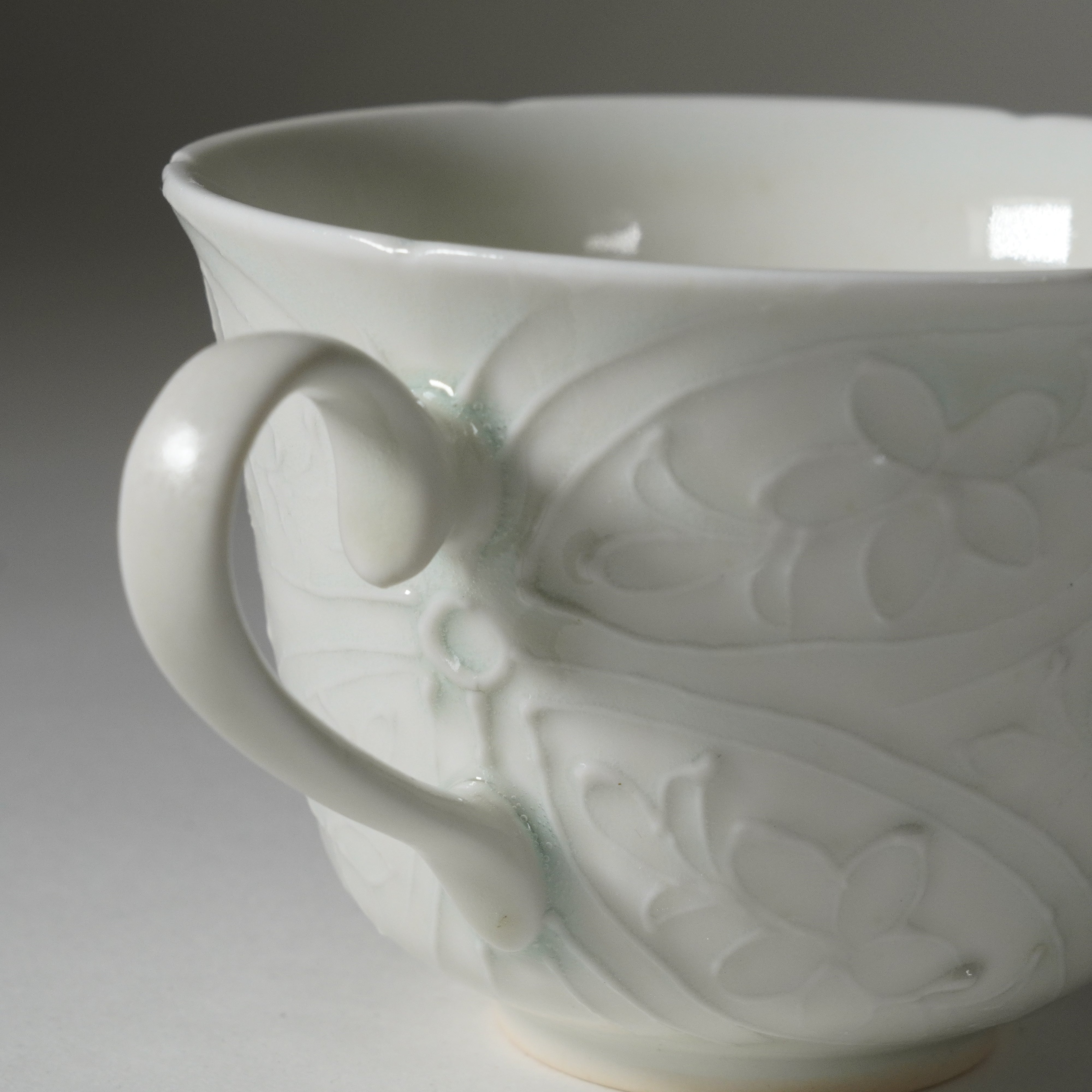 Coffee Cup / Ash Blue / Floral Shippo