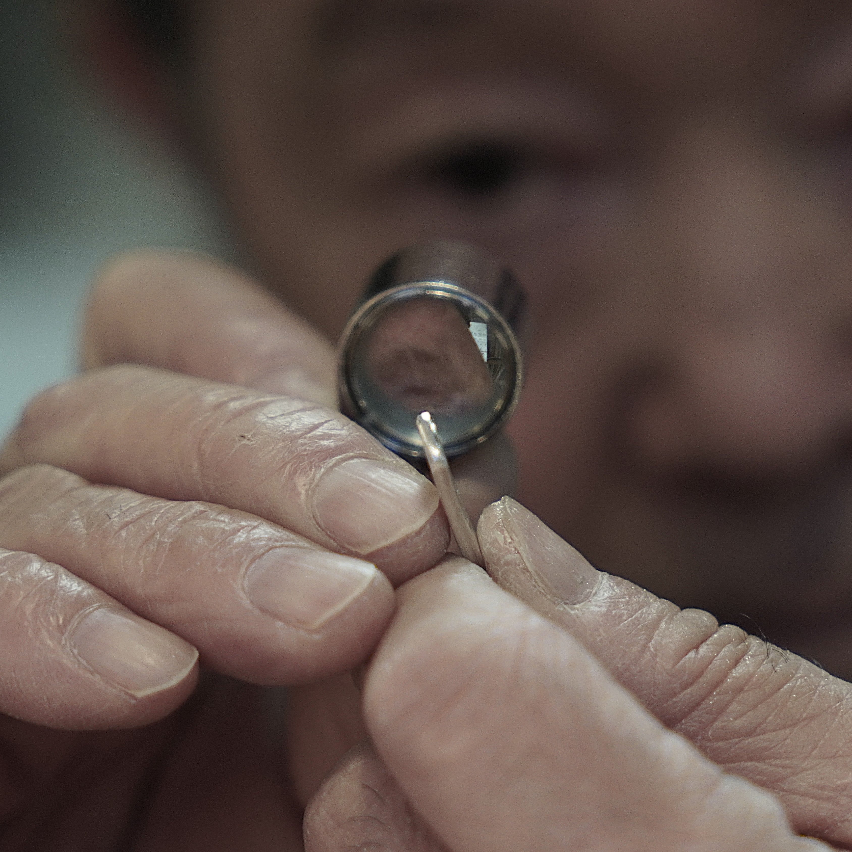 Anneau d'argent / or et argent
