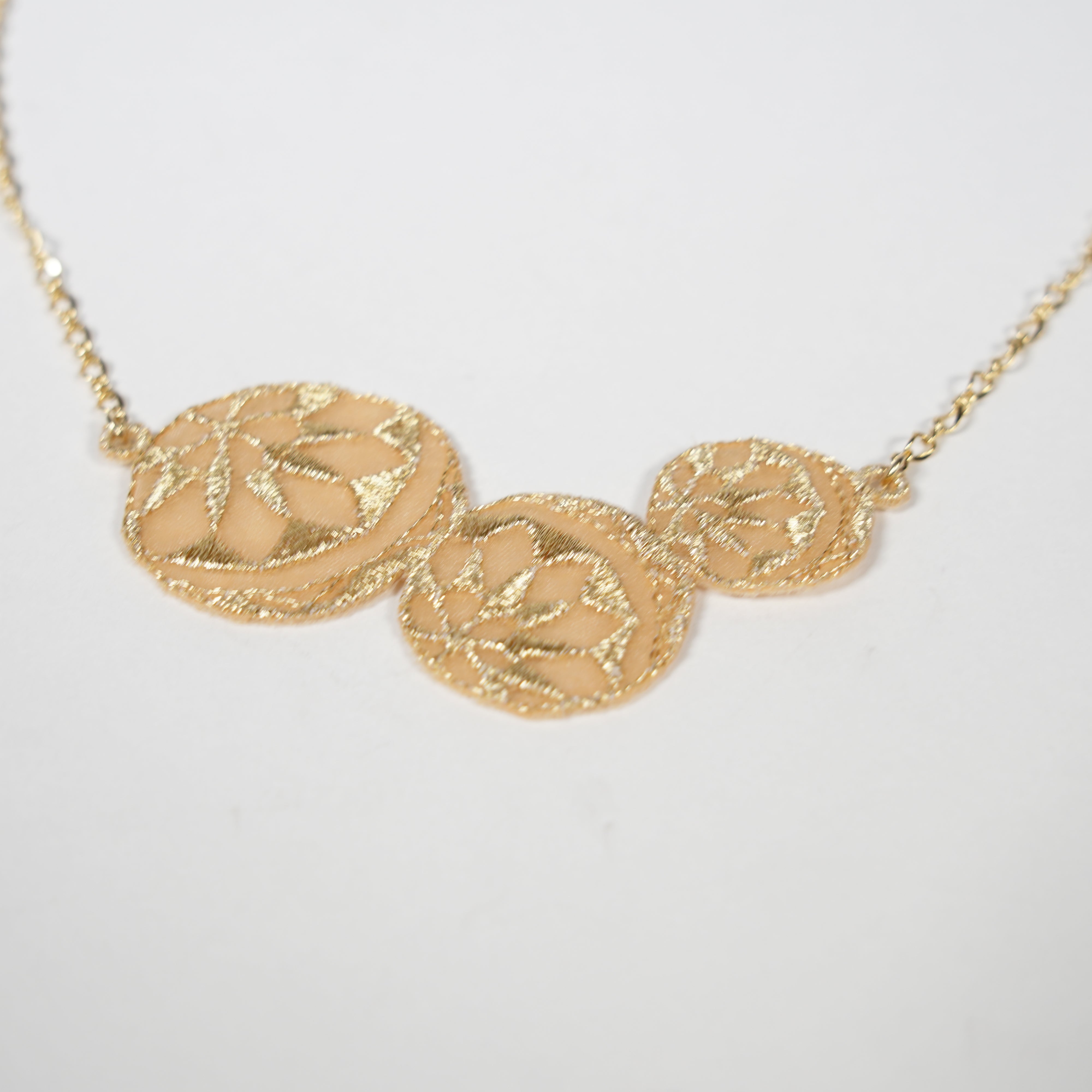 Embroidered Necklace / Metallic Thread / Kyoto Temari Ball