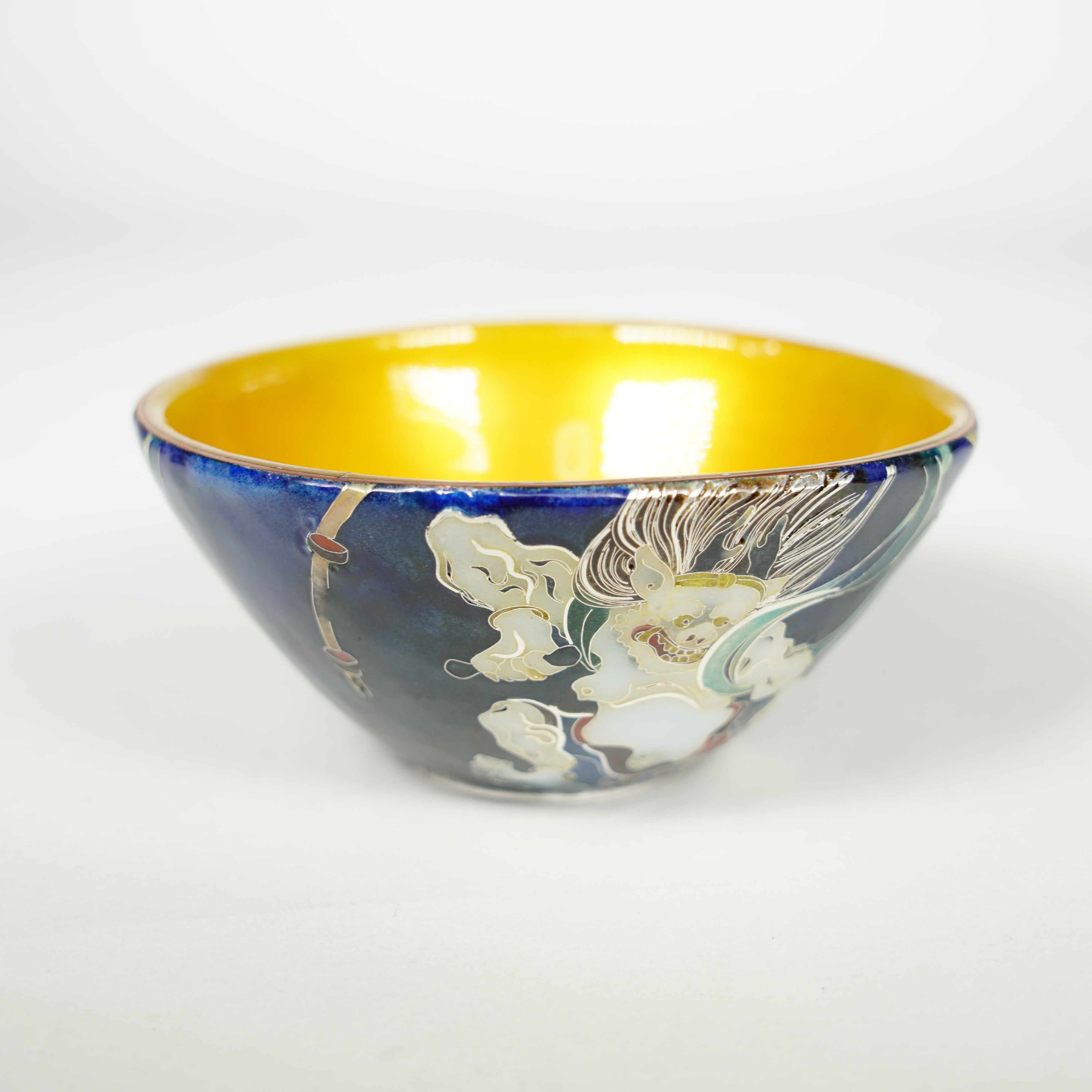 Kyoto Cloisonne / Guinomi / Wind God and Thunder God