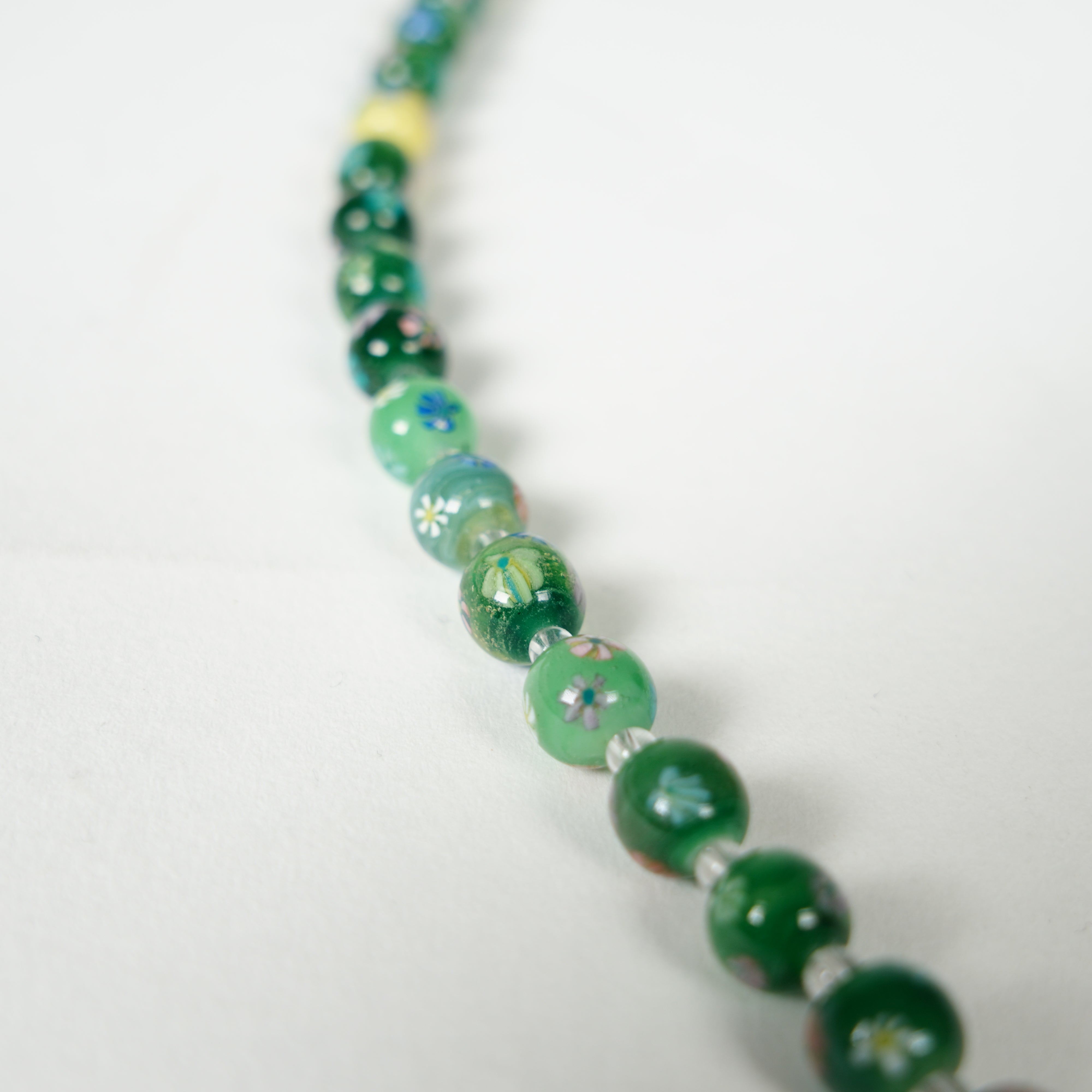 Glasperlen Neckalce / Grün