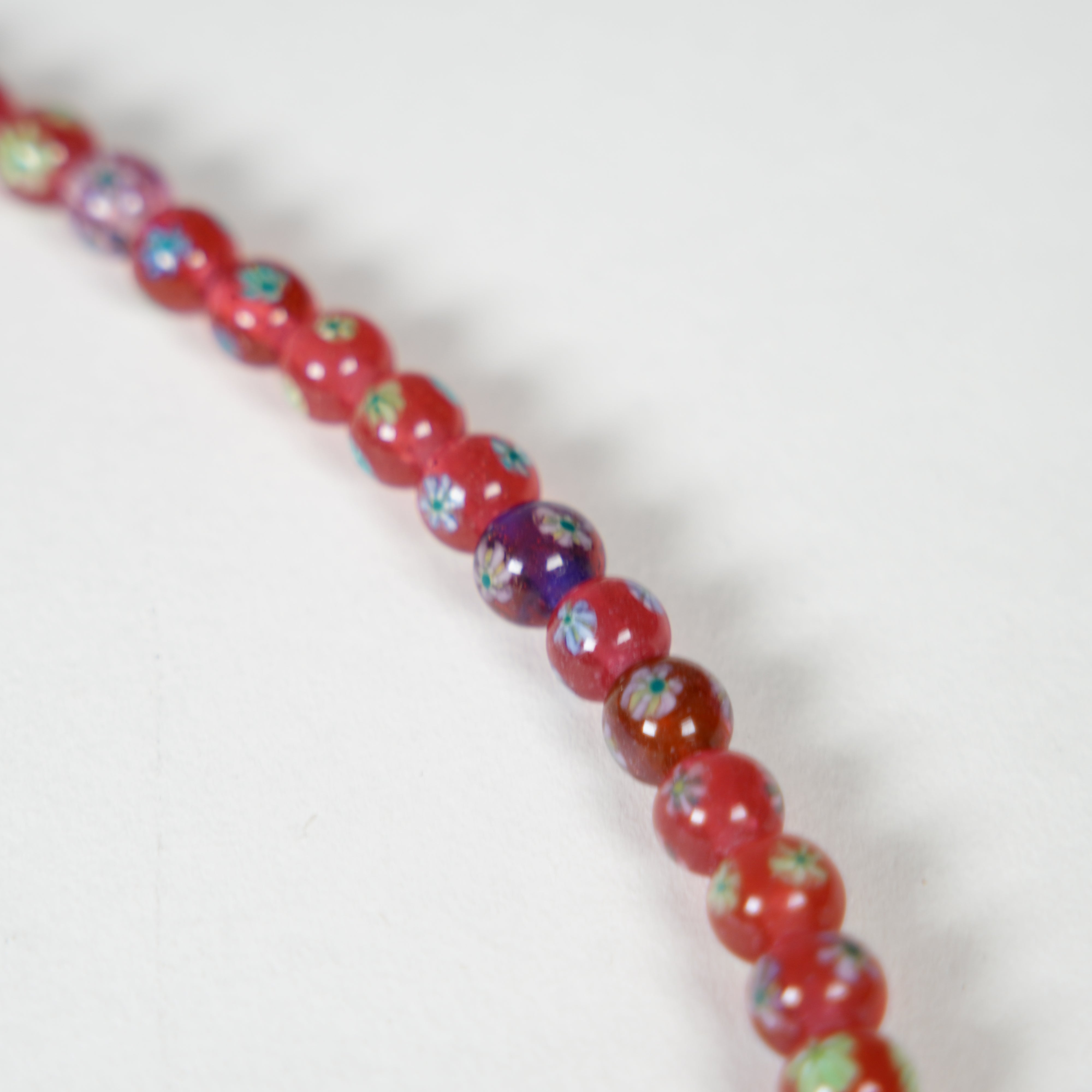 Glasperlen Neckalce / Rot