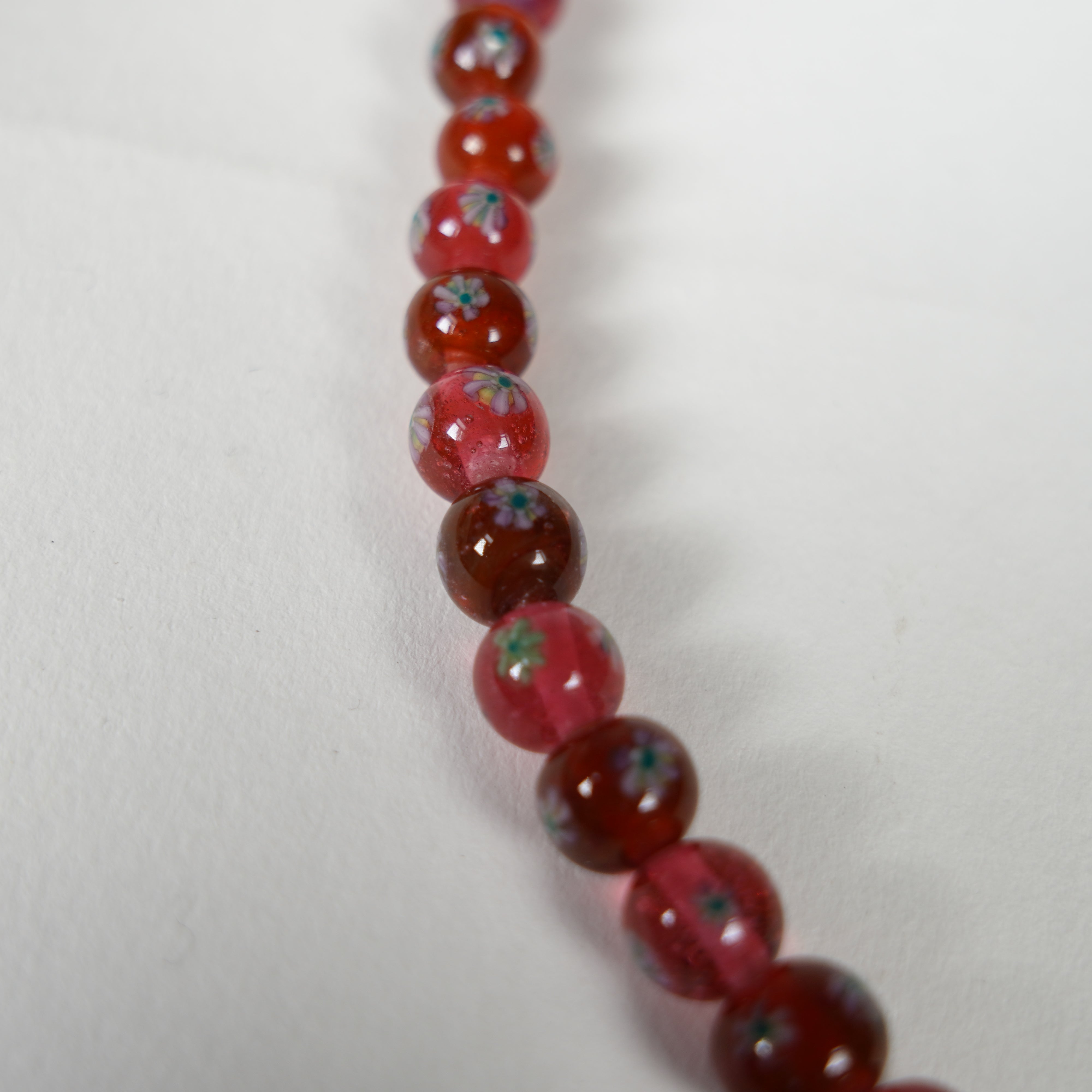 Glasperlen Neckalce / Rot