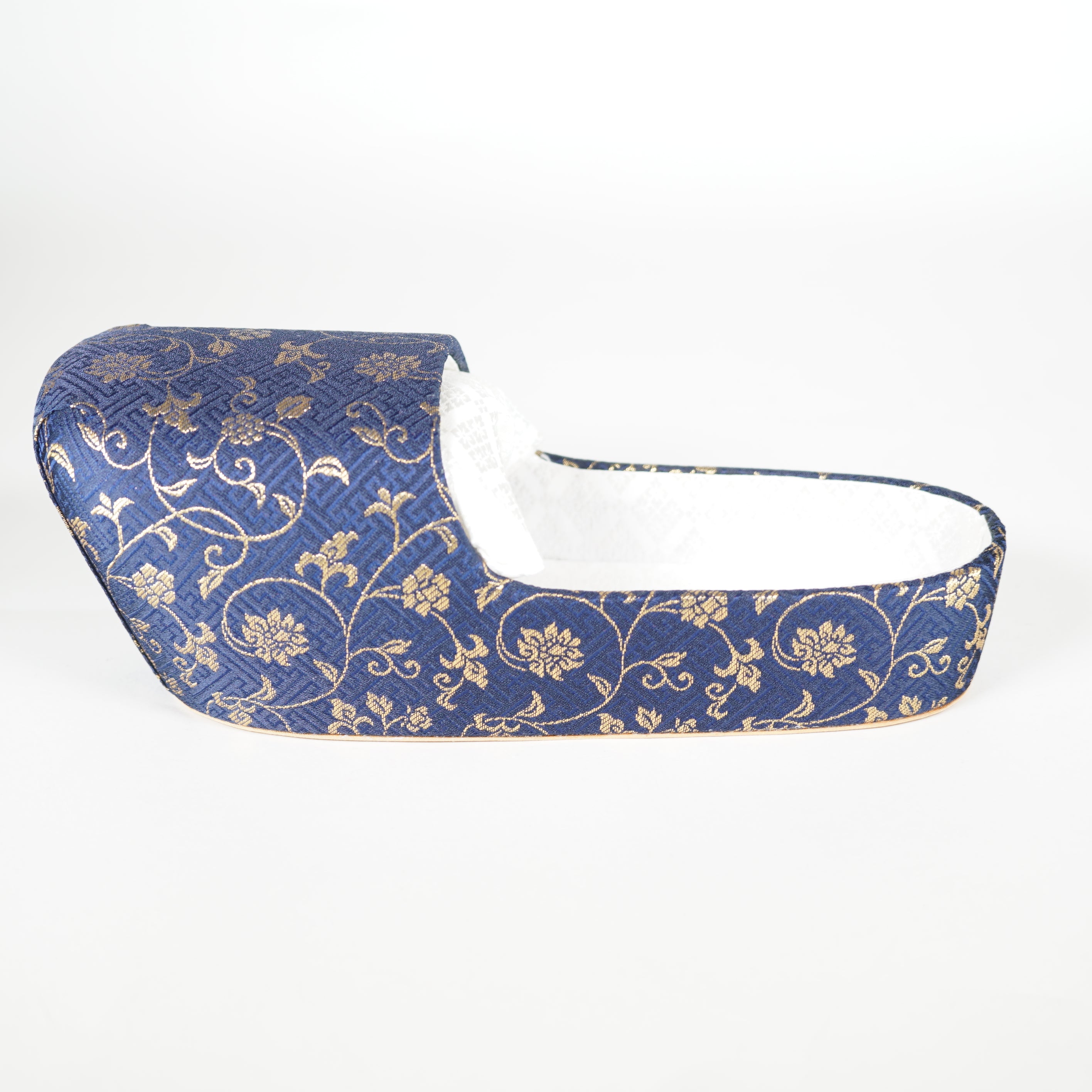 Shallow Clogs / Nishijin Textile / Arabesque / Navy Blue