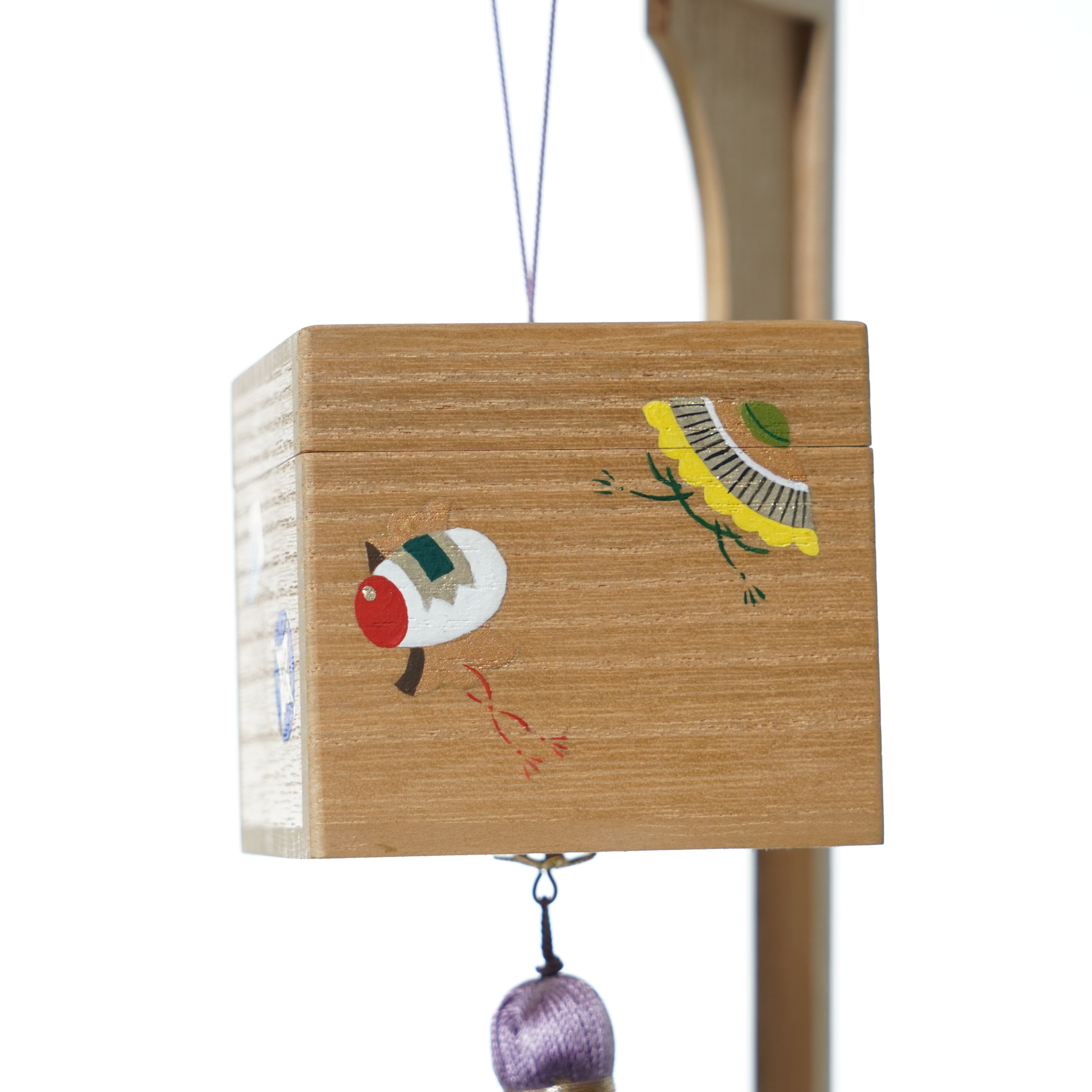 Hand-painted Storage Box Ornament / Paulownia Wood