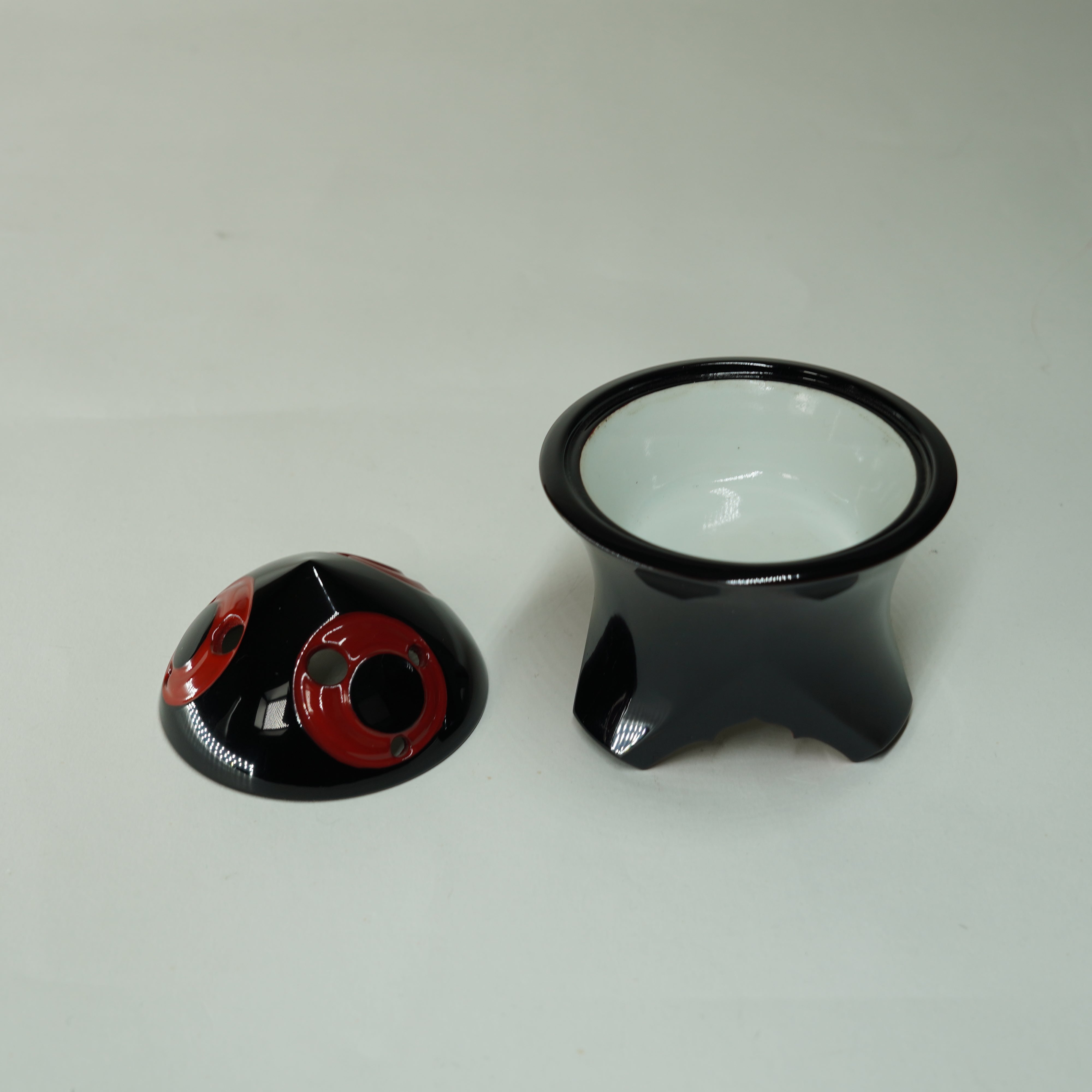 Lacquered Ceramic Incense Burner / Toutai-shikki / Artisan Craft