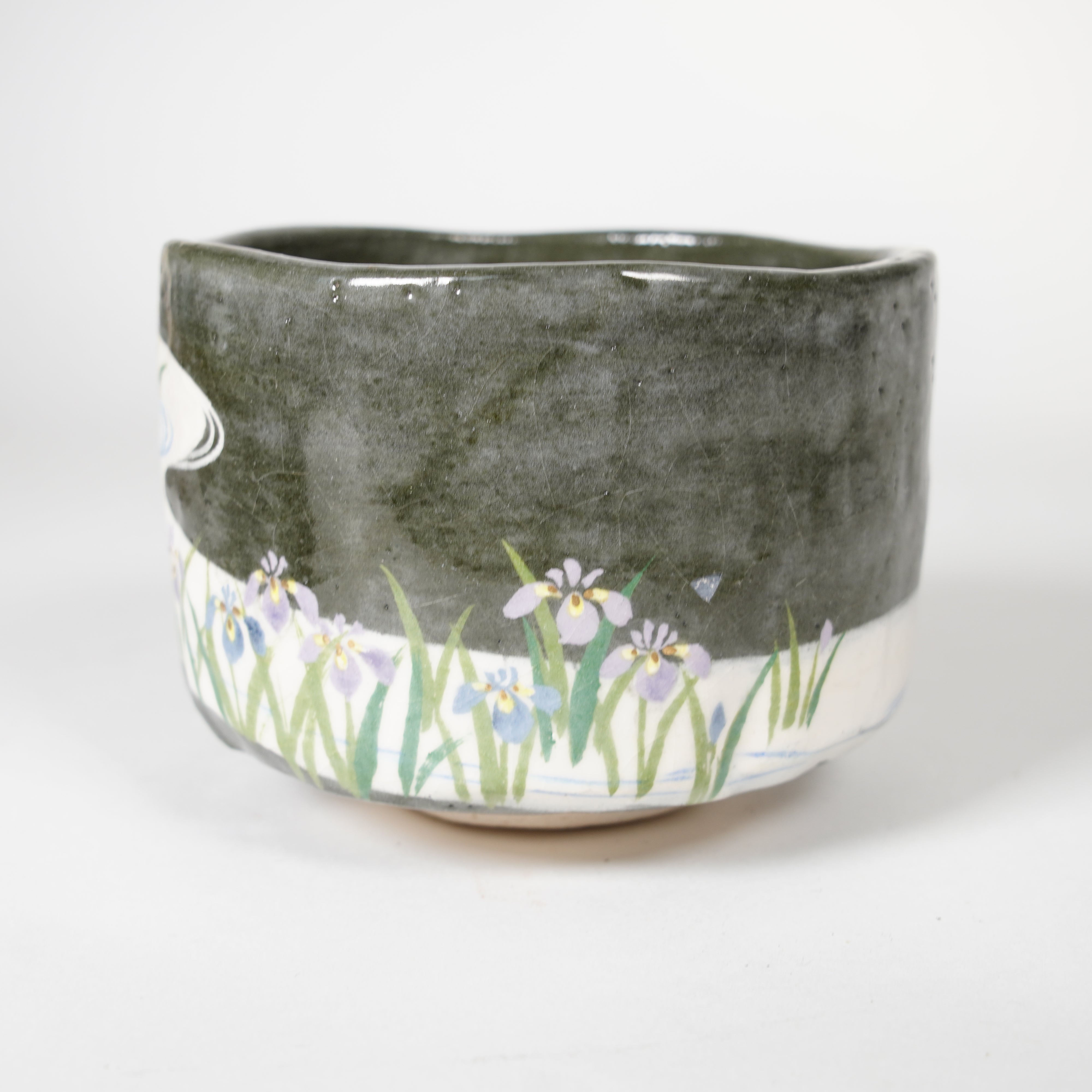 Raku -Keramik / Teeschale / Iris
