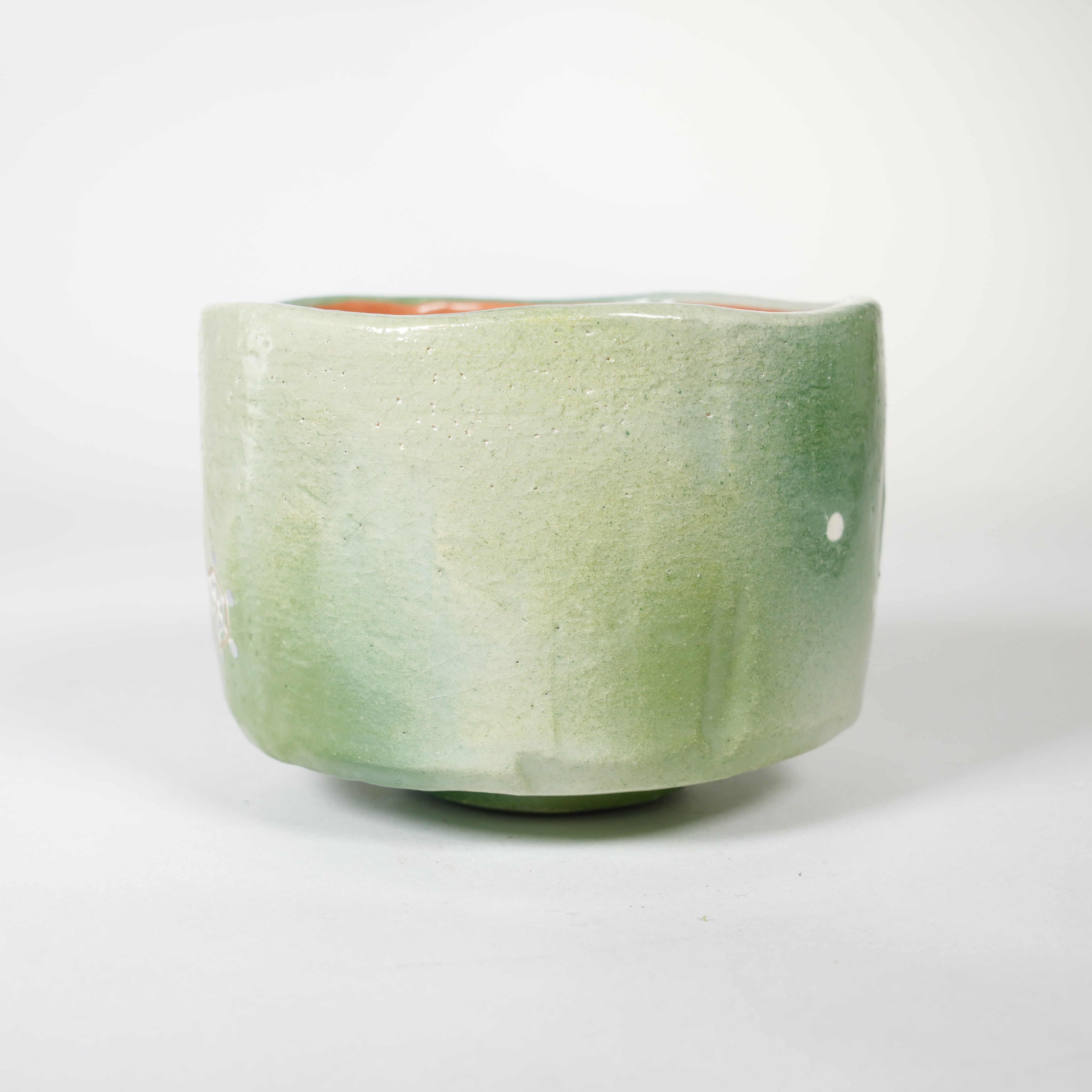 Raku -Töpferei / Teeschale / Weihnachten