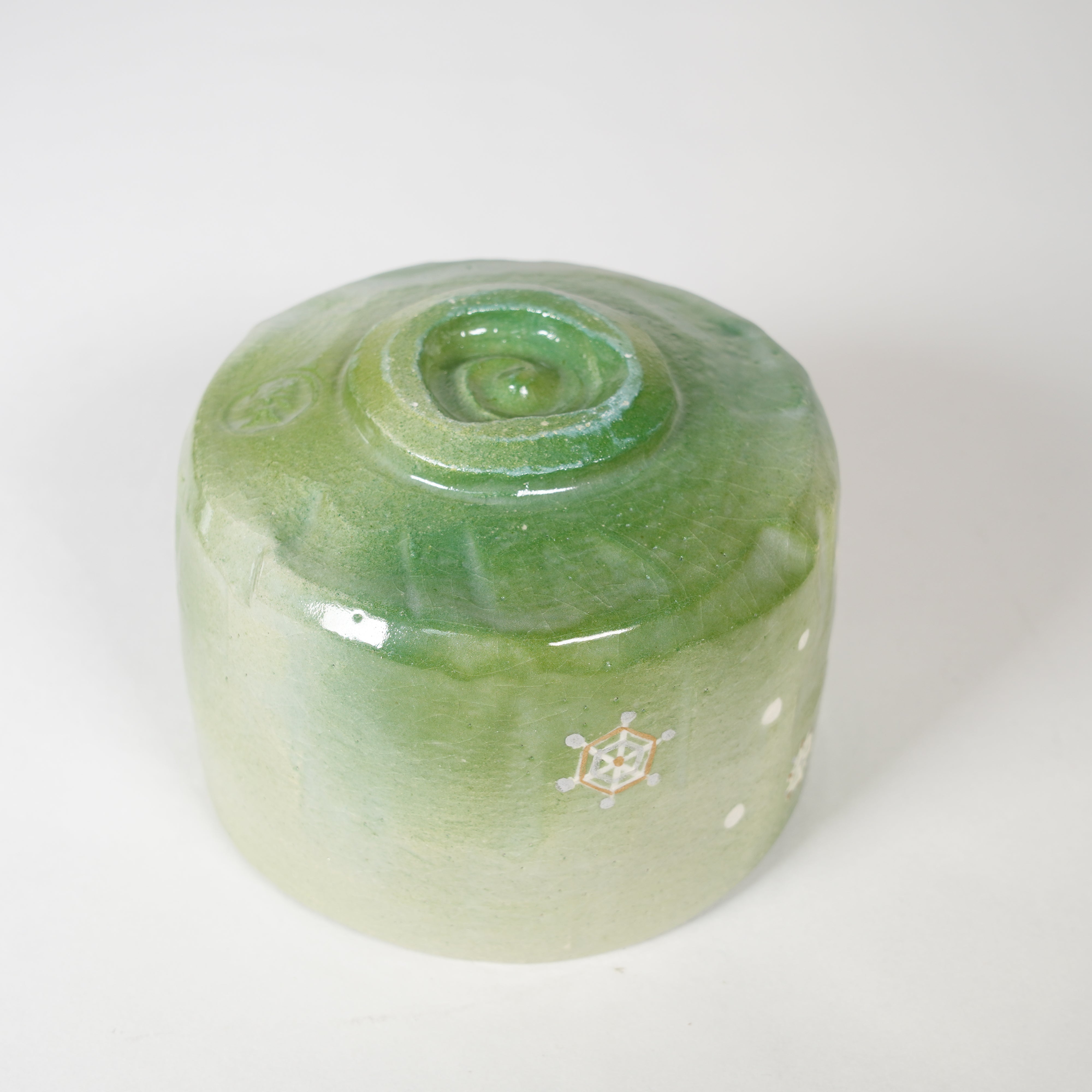Raku -Töpferei / Teeschale / Weihnachten