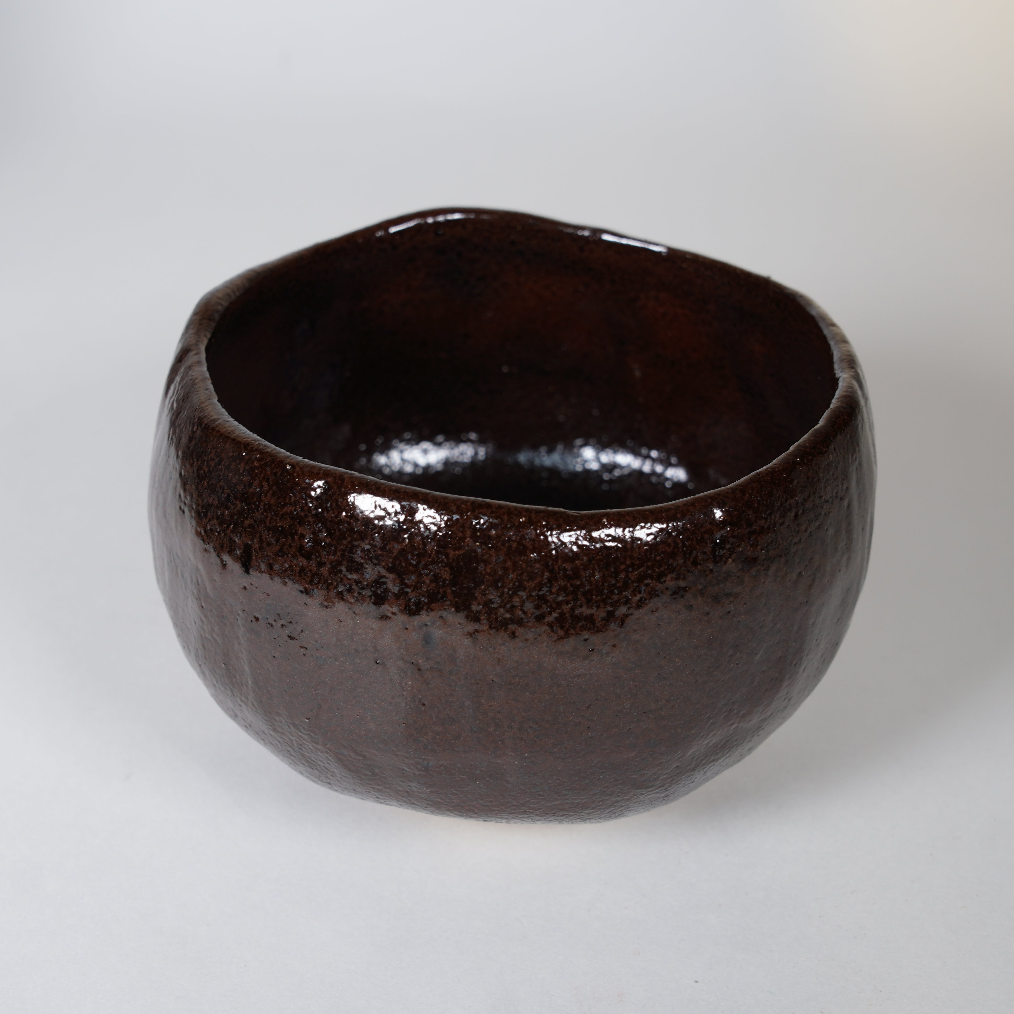 Raku Pottery / Tea Bowl / Black Glaze
