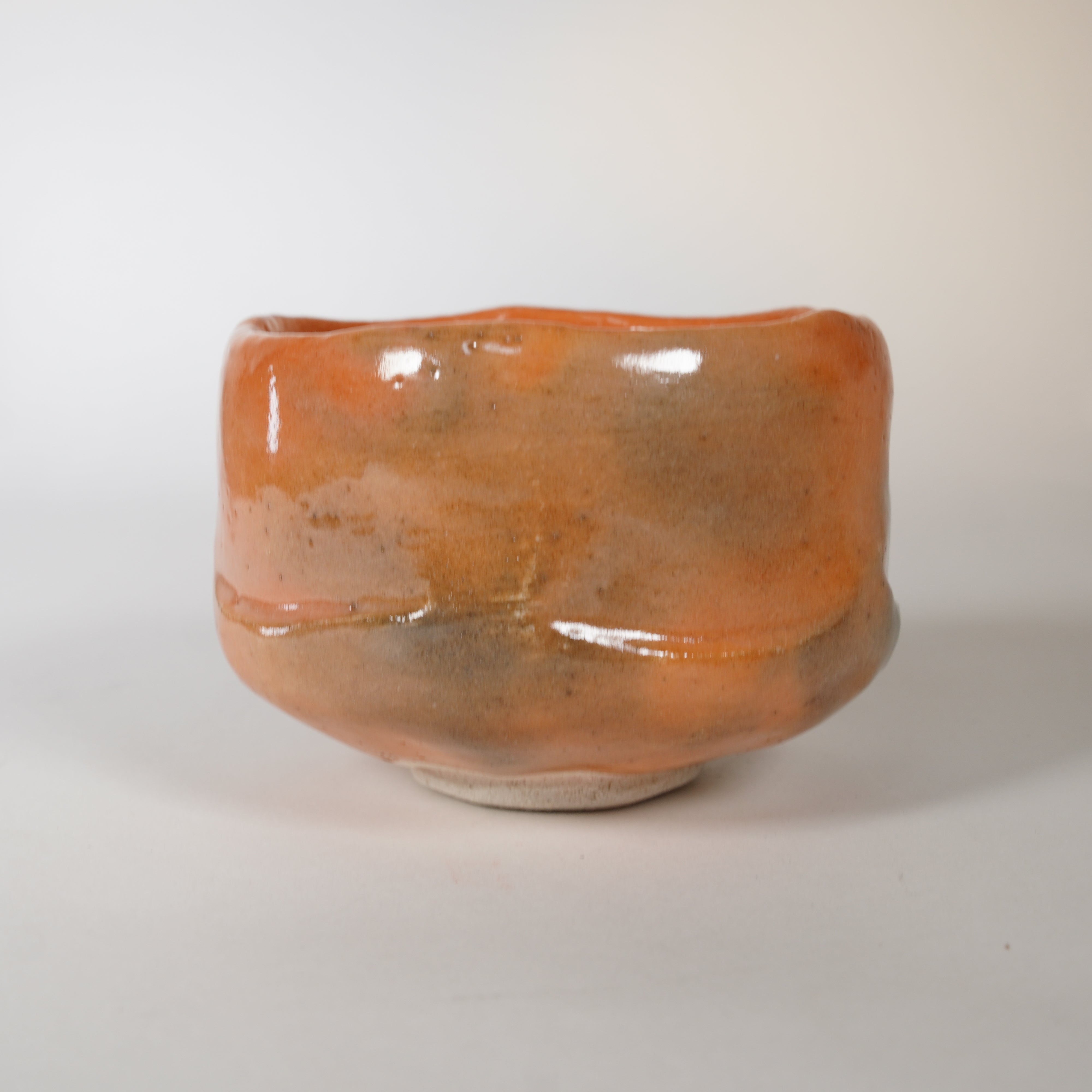 Cerámica raku / tazón de té / arcilla roja 1