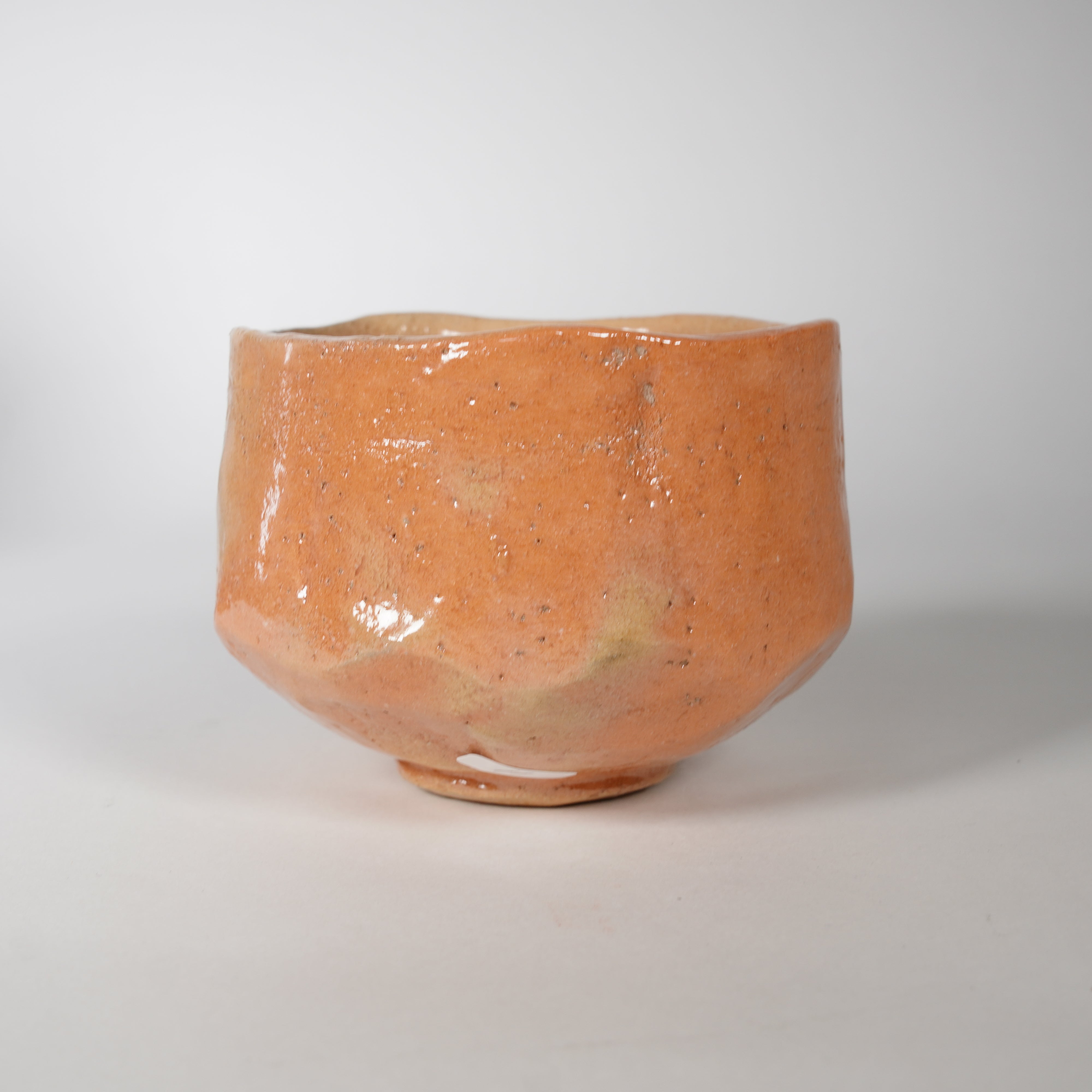 Raku -Töpferwaren / Teeschale / rotes Ton 2