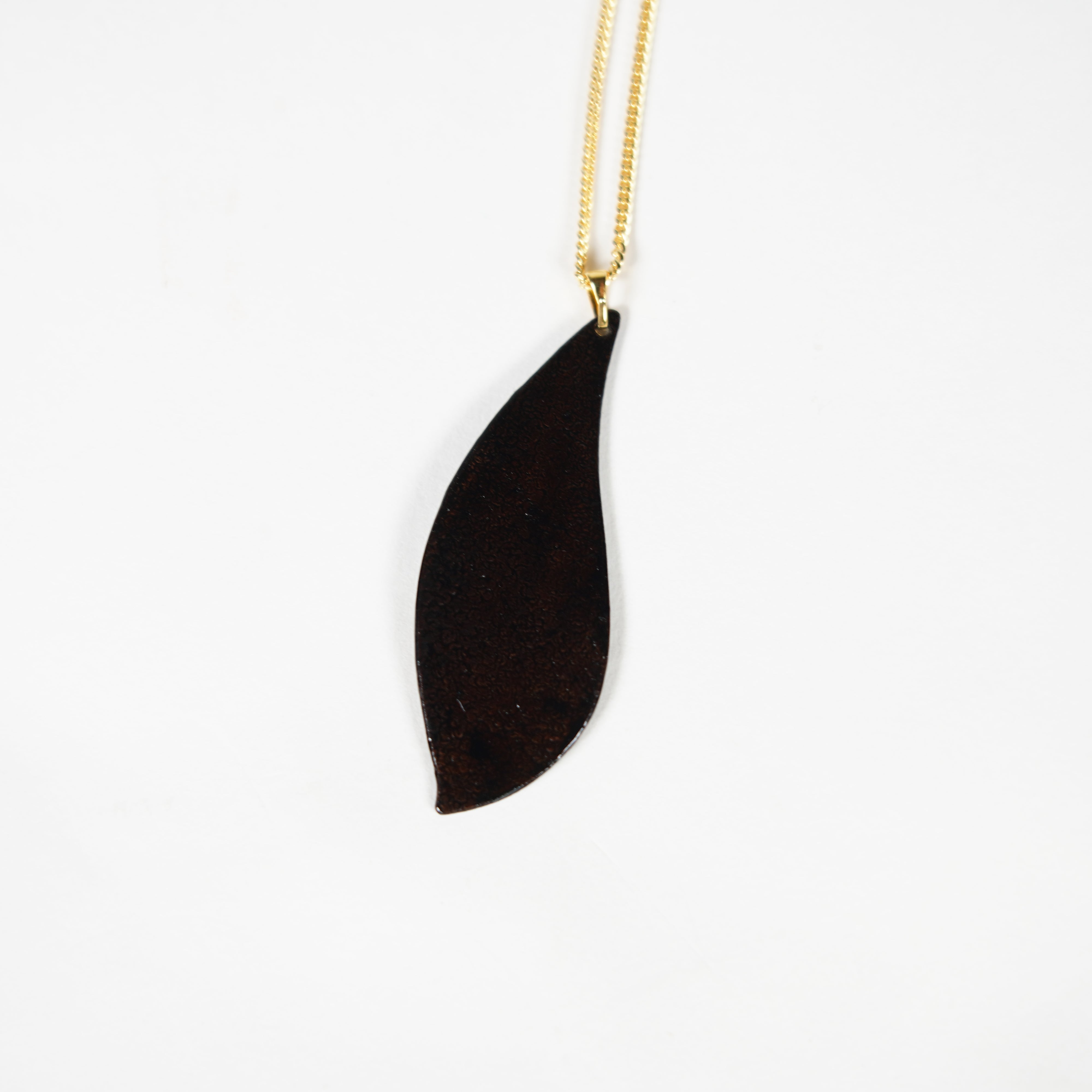 Pendant / Meadow Motif / Eggplant Shape