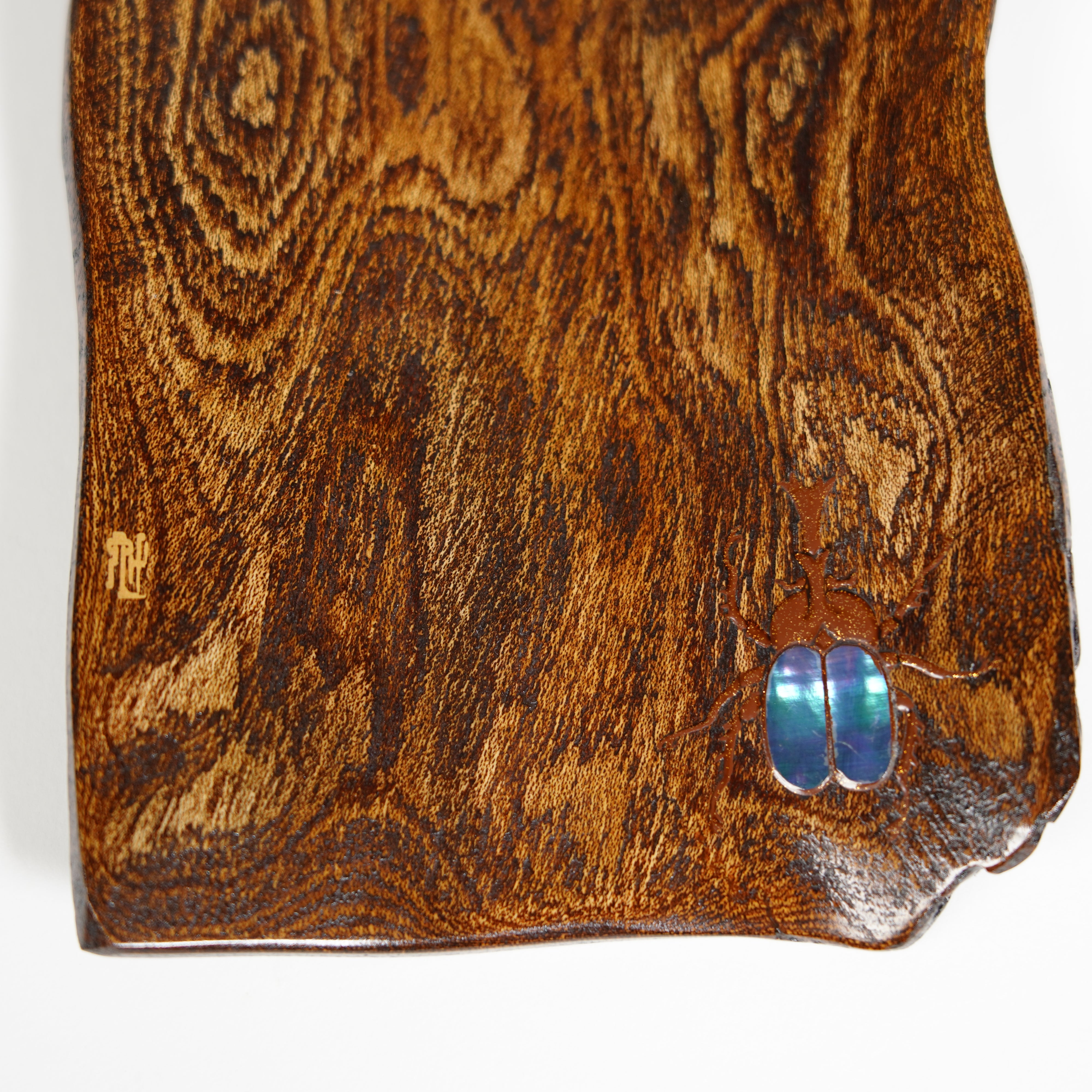 Placa de Zelkova / Beetle / Inside / Madre-of-Pearl Work①