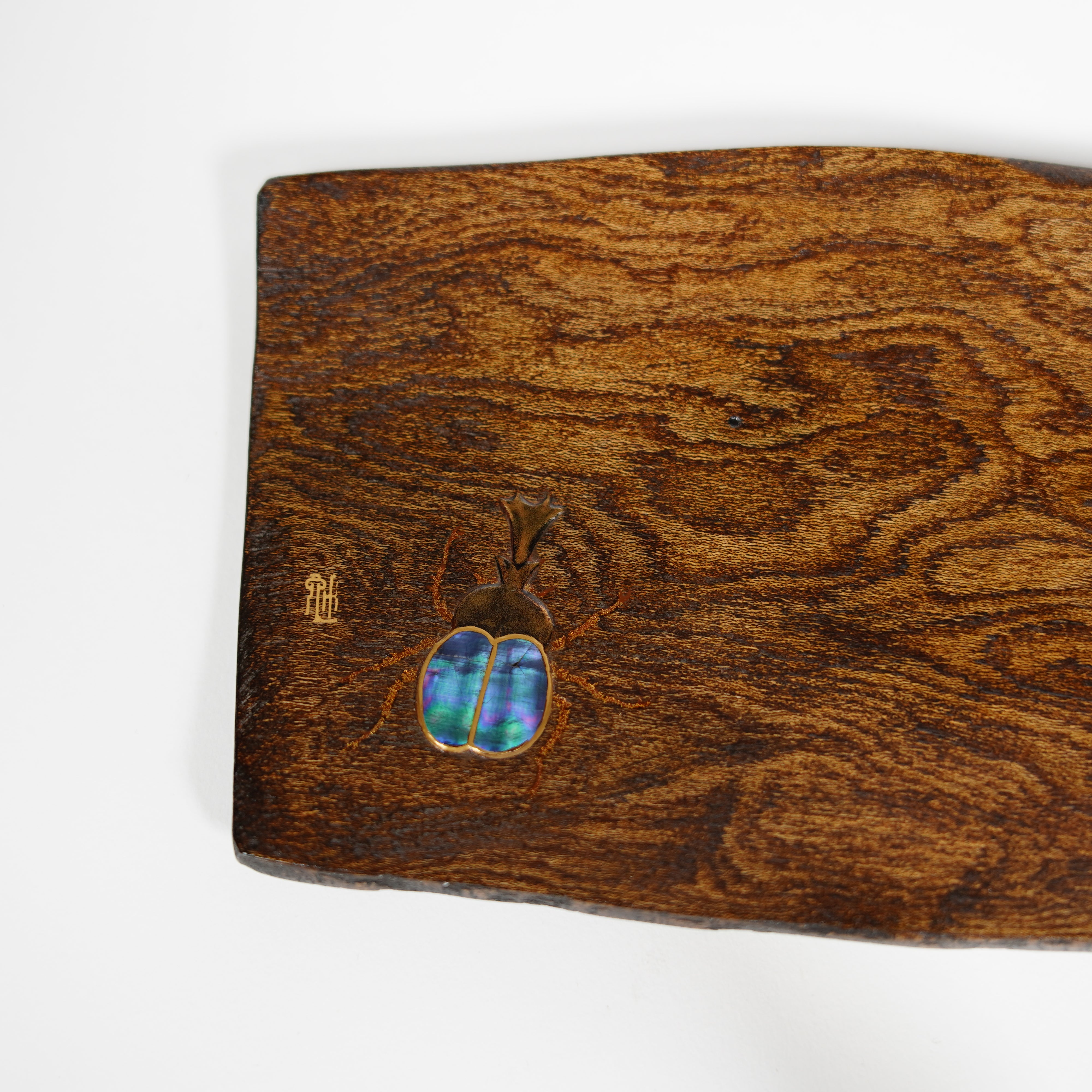 Zelkova Plate / Beetle / Inside / Mother-of Pearl Work③