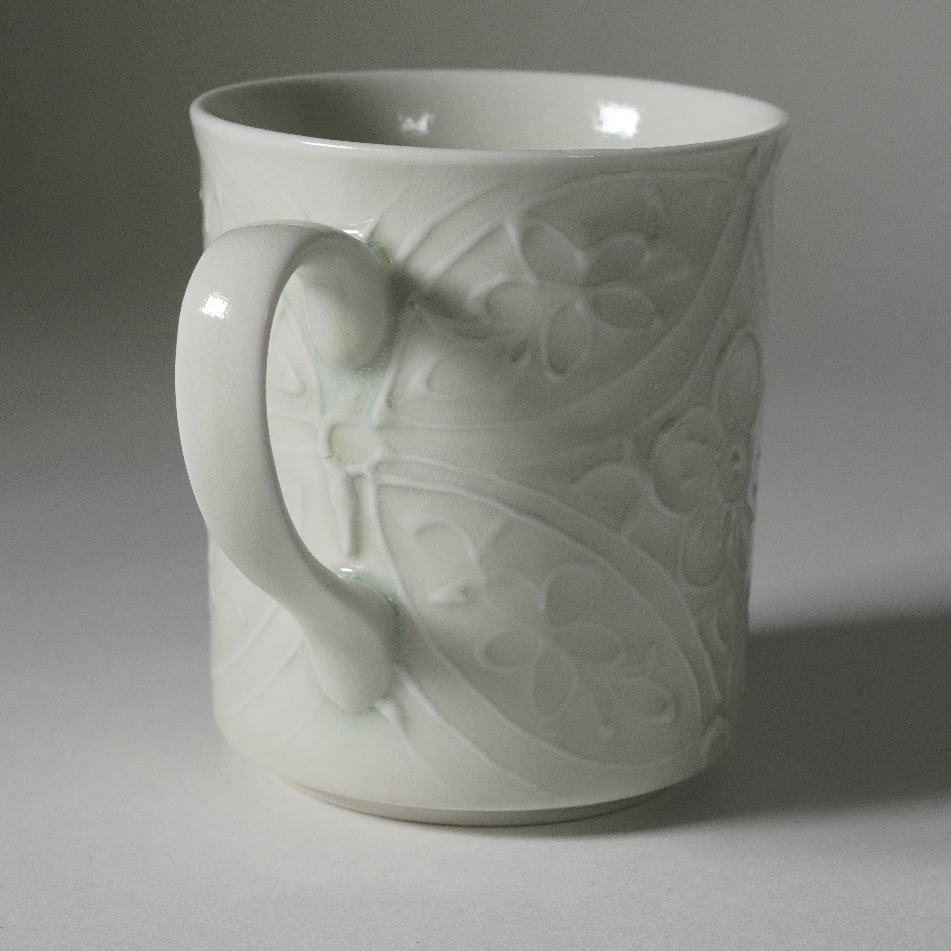 Mug / Ash Blue / Floral Shippo
