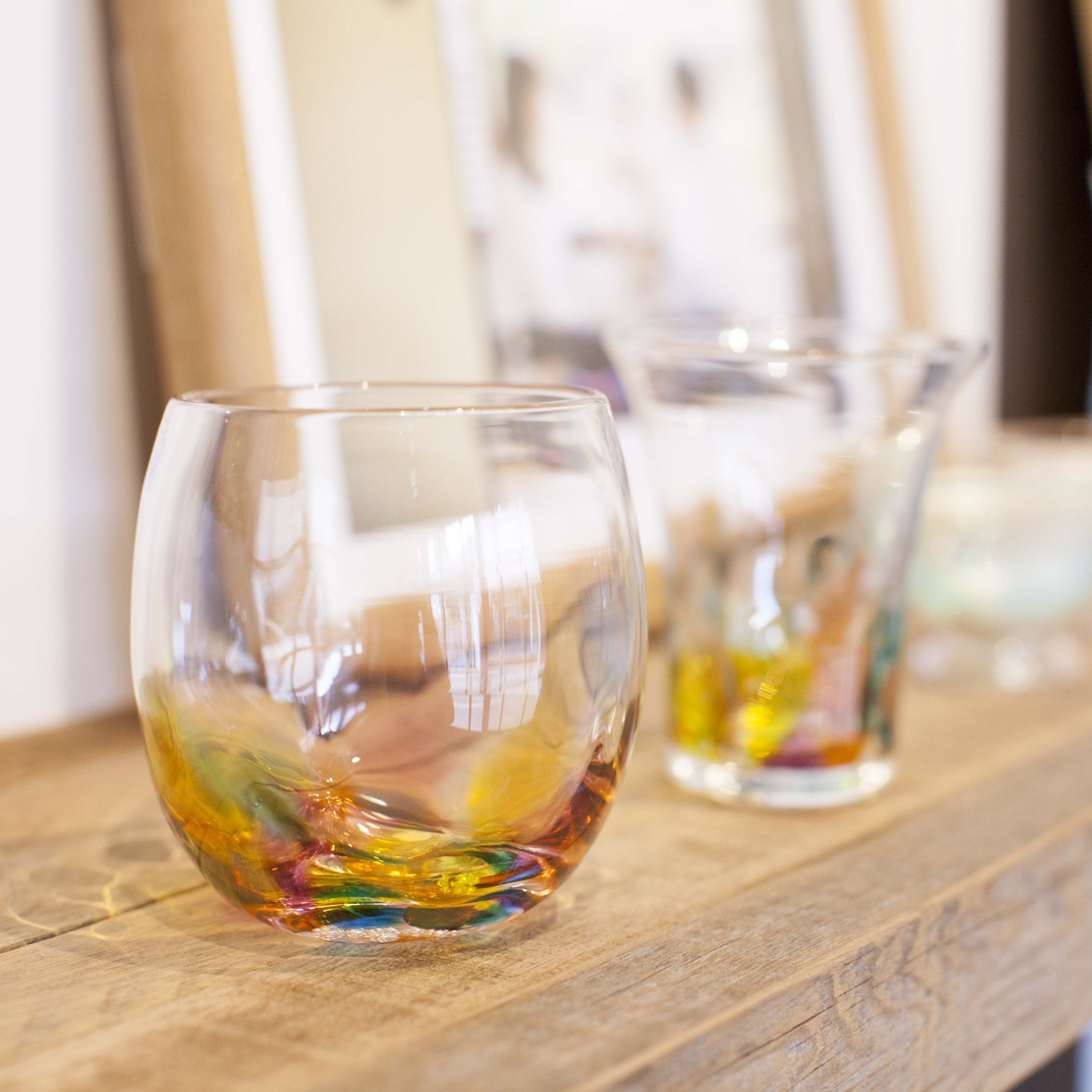 Hizen Vidro / Rainbow Droplet Glass / Unique Shape