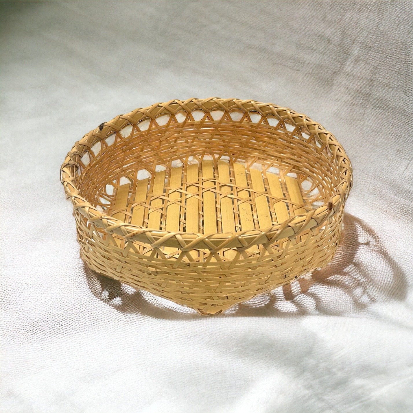 Cesta de frutas de bambú