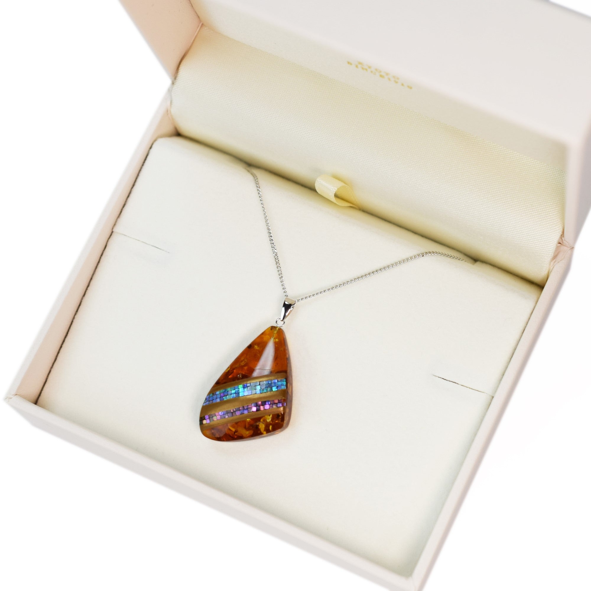 Raden Amber Maki-E / Mamori Necklace No.1