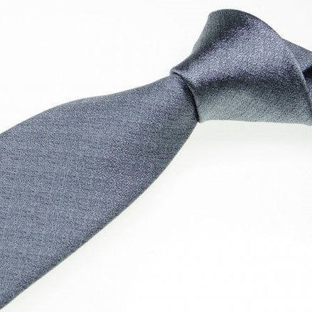 Silk Tie / Ibushi Series / Nashiji Texture / Silver Rat Gray