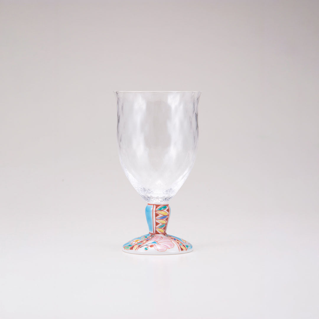 Kutani Japones Glass / Flower Tapestry / Plaid