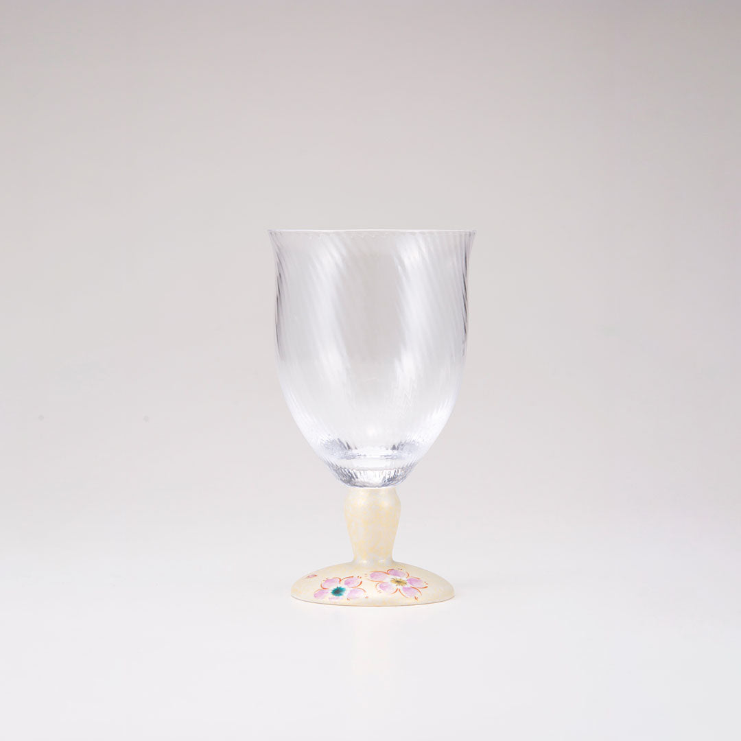 Kutani Japanese Glass / Cherry Blossom / Diagonal