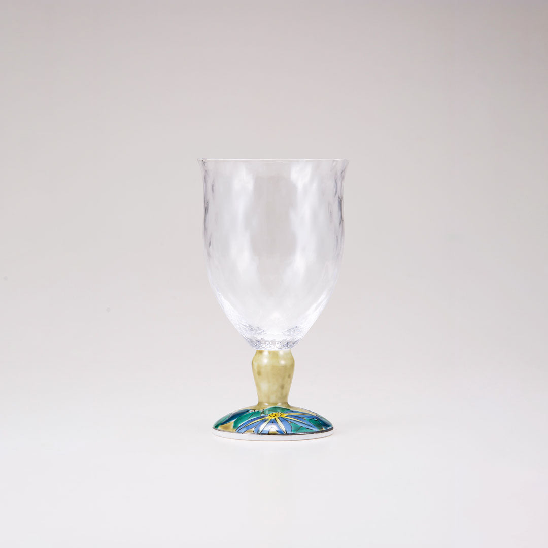 Kutani Glass Glass / Clematis / Plaid