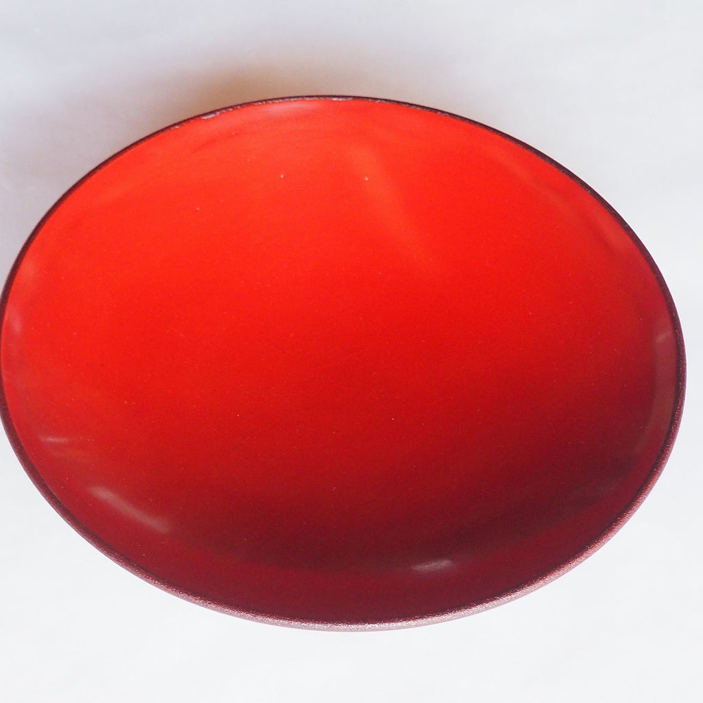 Tazón de servicio rojo / flor de cerezo