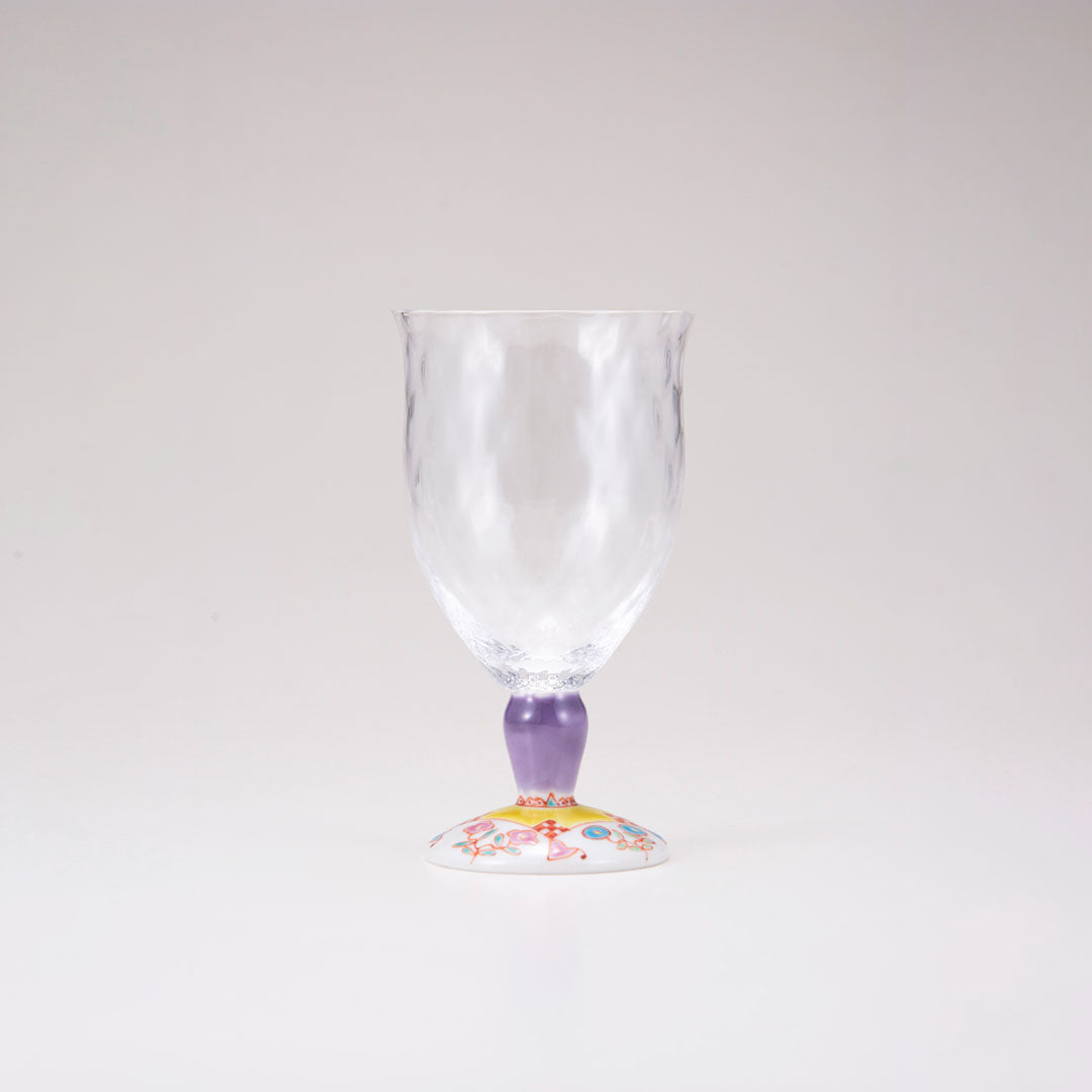 Kutani Japones Glass / Flower House / Plaid