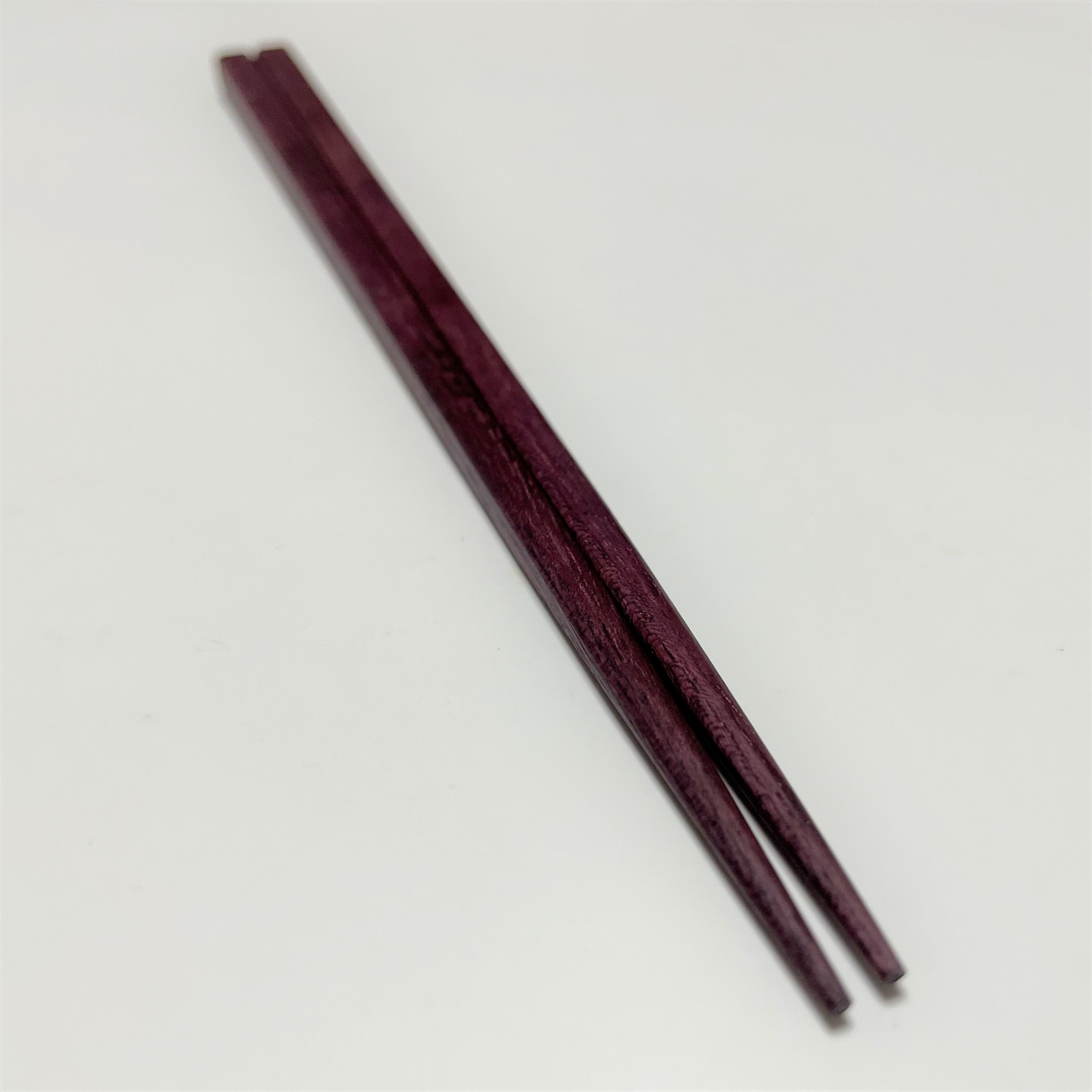 Purpleheart Wood Chopsticks / Tetragonal (4-sided) / 23cm