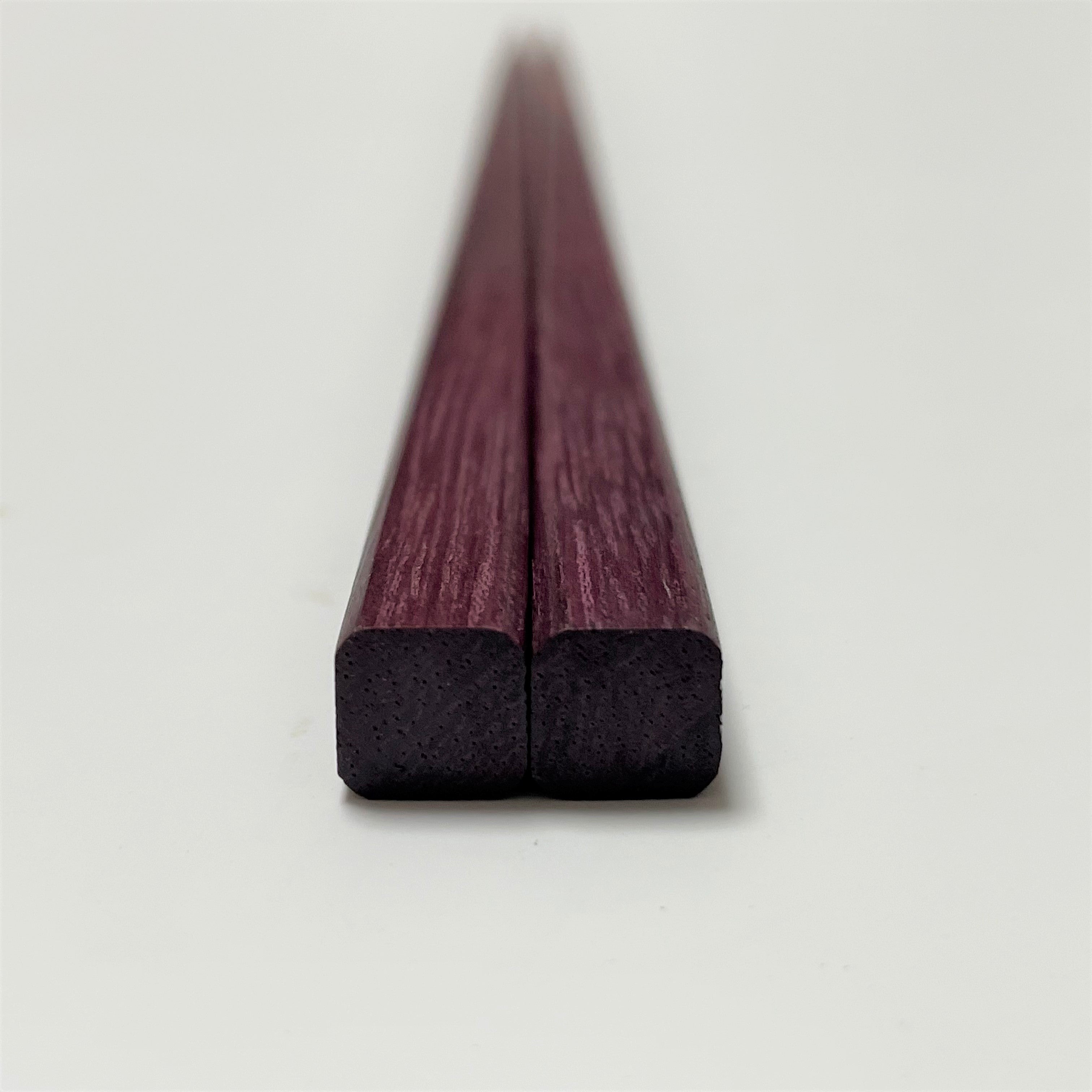 Purpleheart Wood Chopsticks / Tetragonal (4-sided) / 23cm