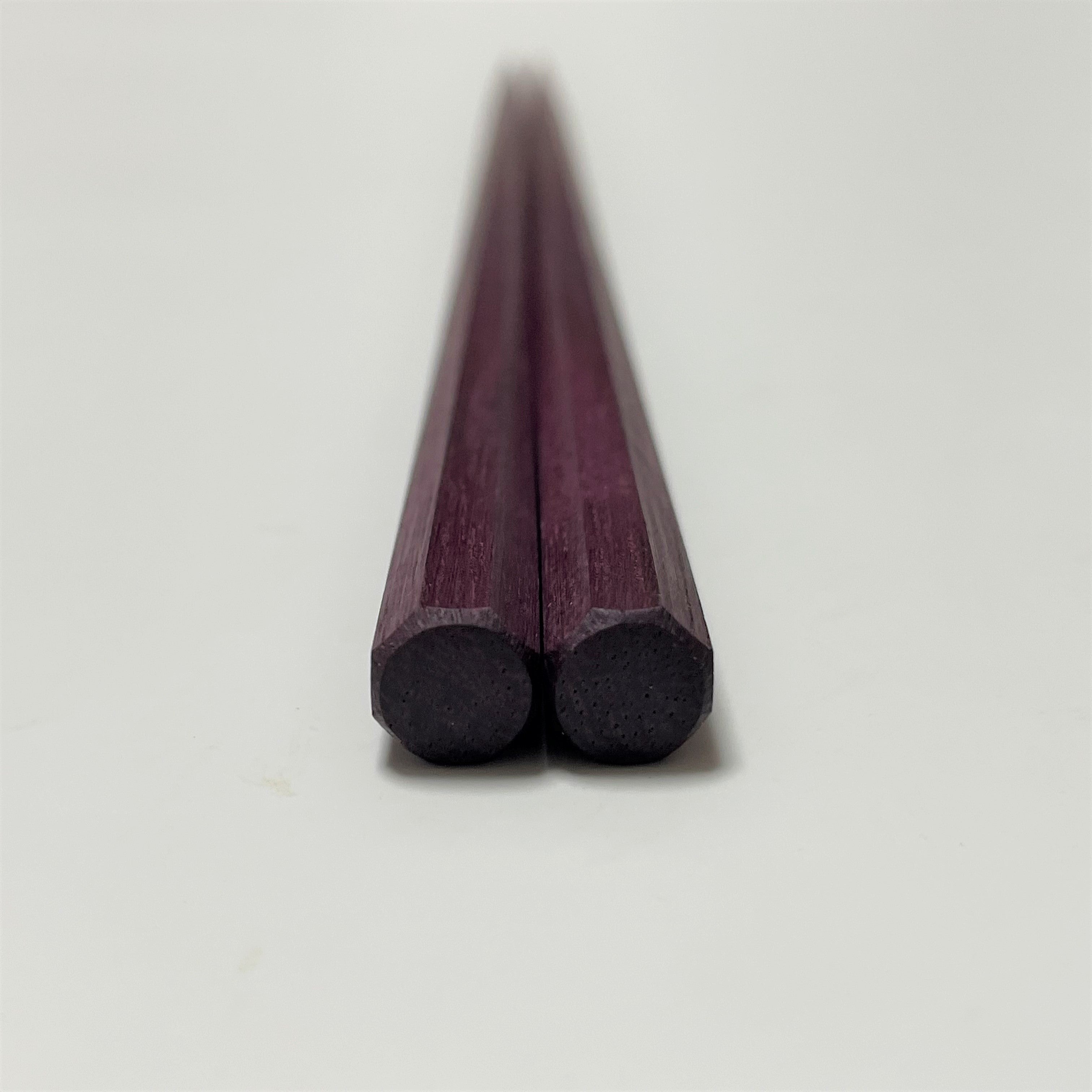 Purpleheart Wood Chopsticks / Octagonal (8-sided) / 23cm