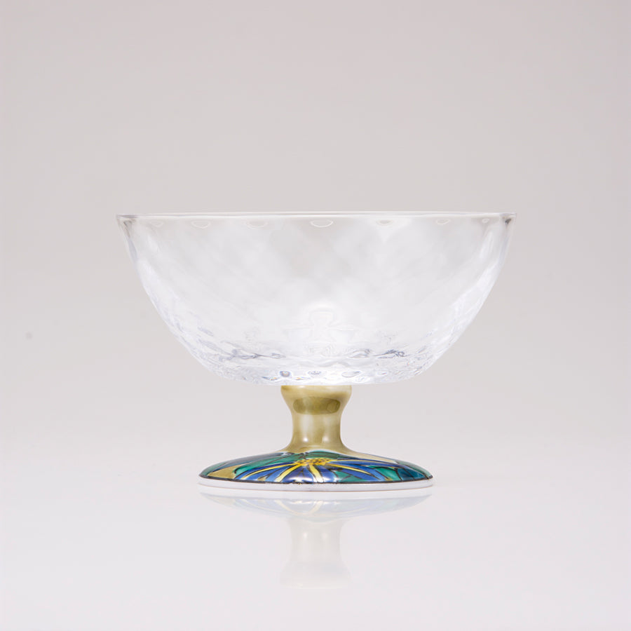 Kutani Japanese Dessert Verre / Clematis / Plaid