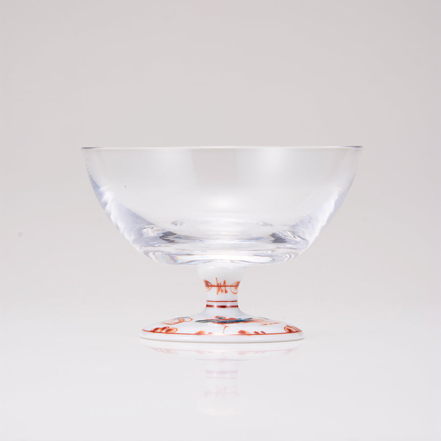 Red Bird Martini Glass