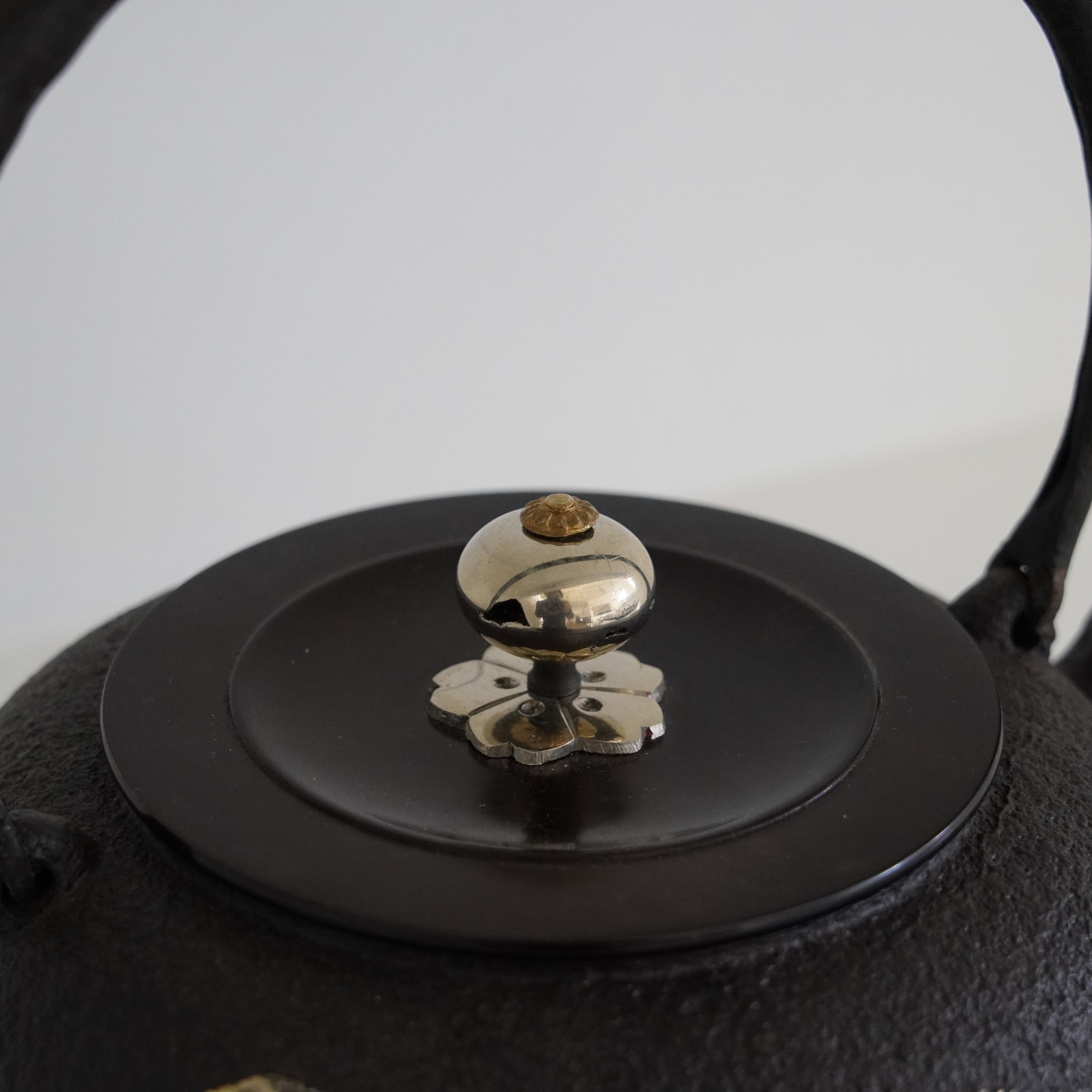 Fer de fer / mt.fuji et cheval / forme ronde plate