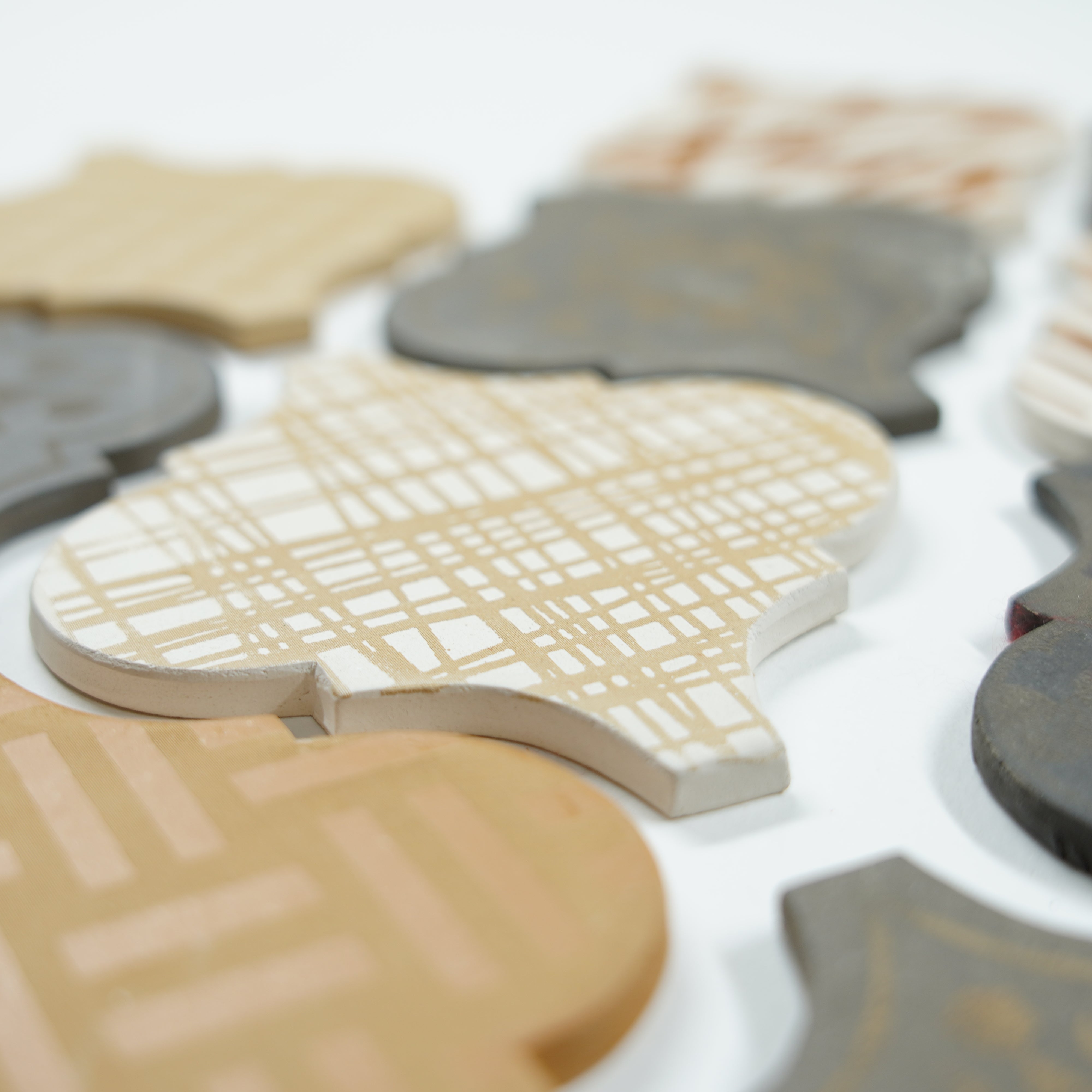 Seidenbildschirm / Kachel Coaster / Marokkaner - 5 Teile Set Set