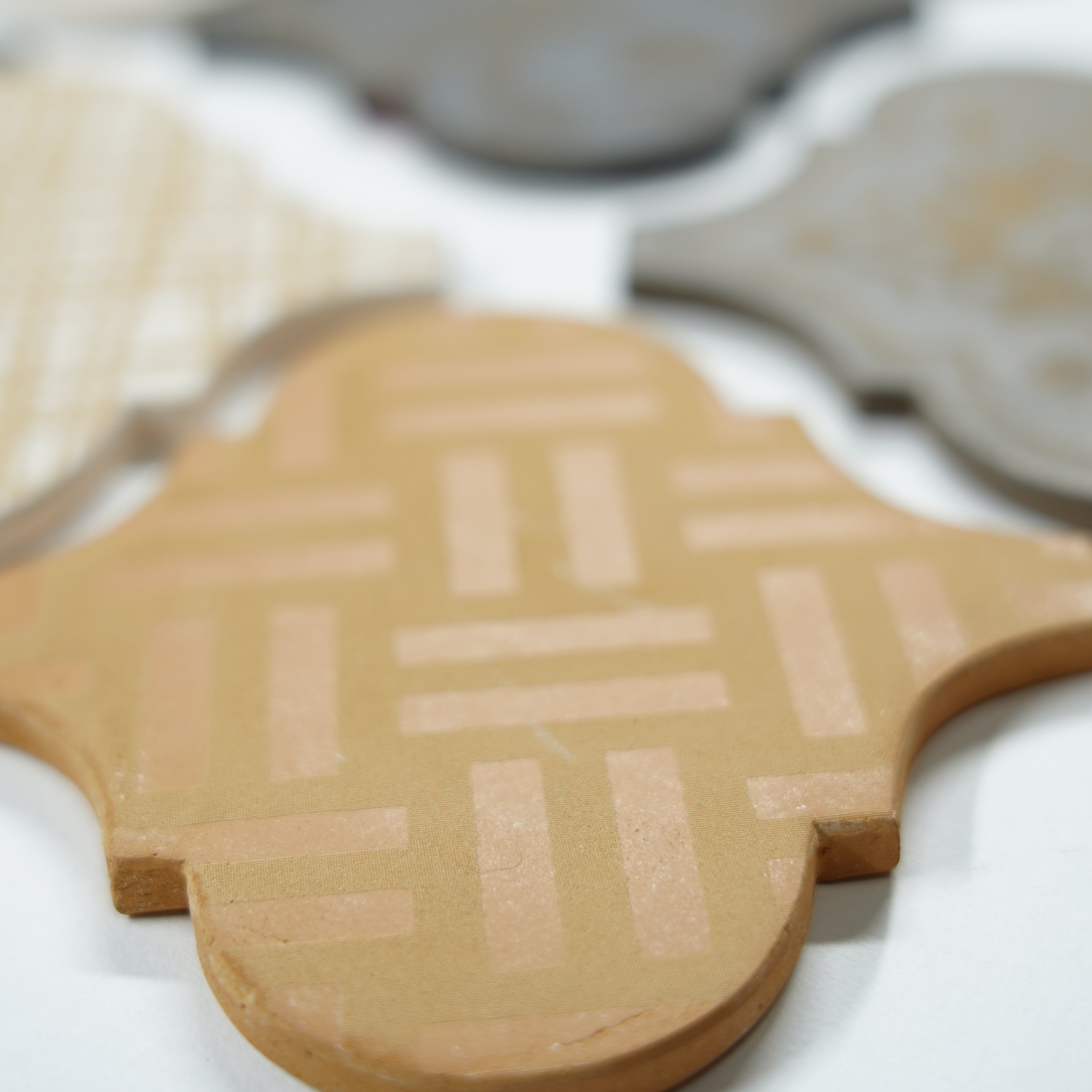 Seidenbildschirm / Kachel Coaster / Marokkaner - 5 Teile Set Set