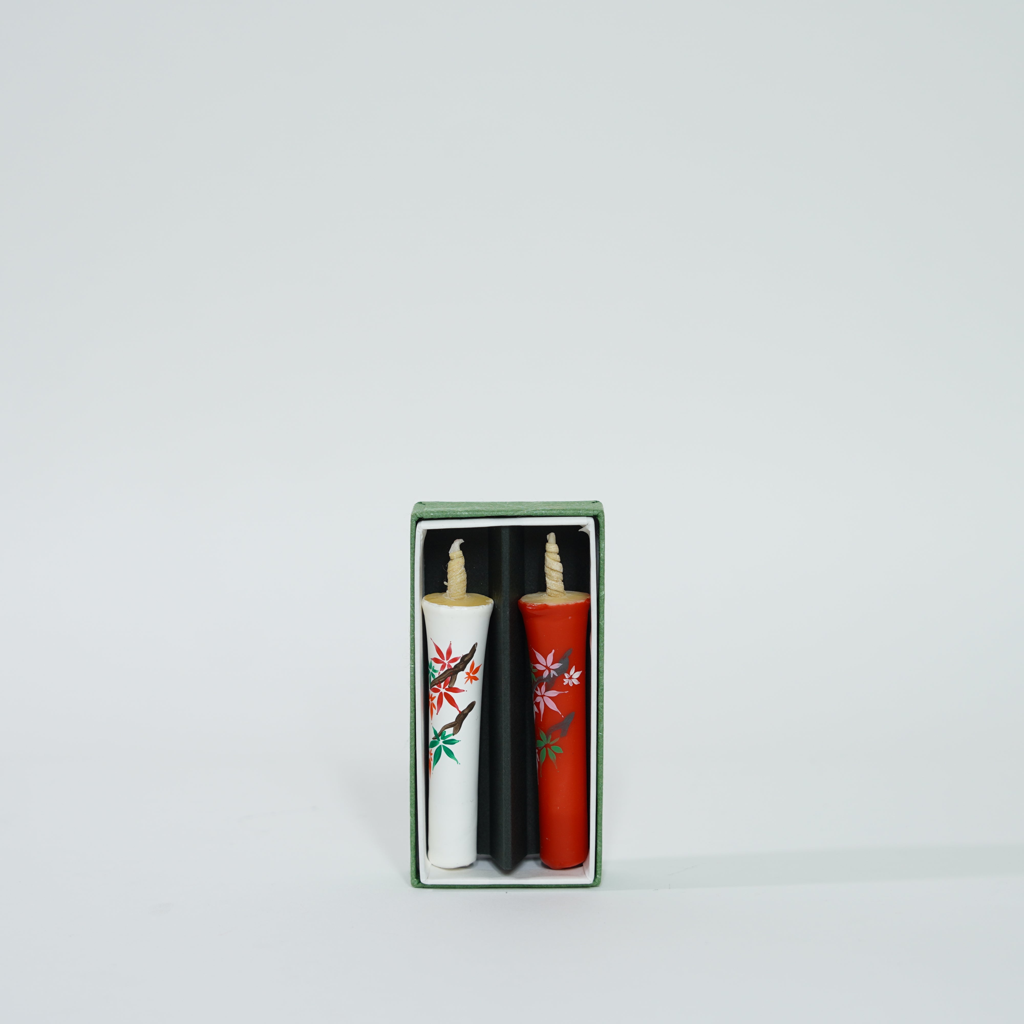 Hand-painted Candles / Autumn Leaves (Momiji) / 2pcs