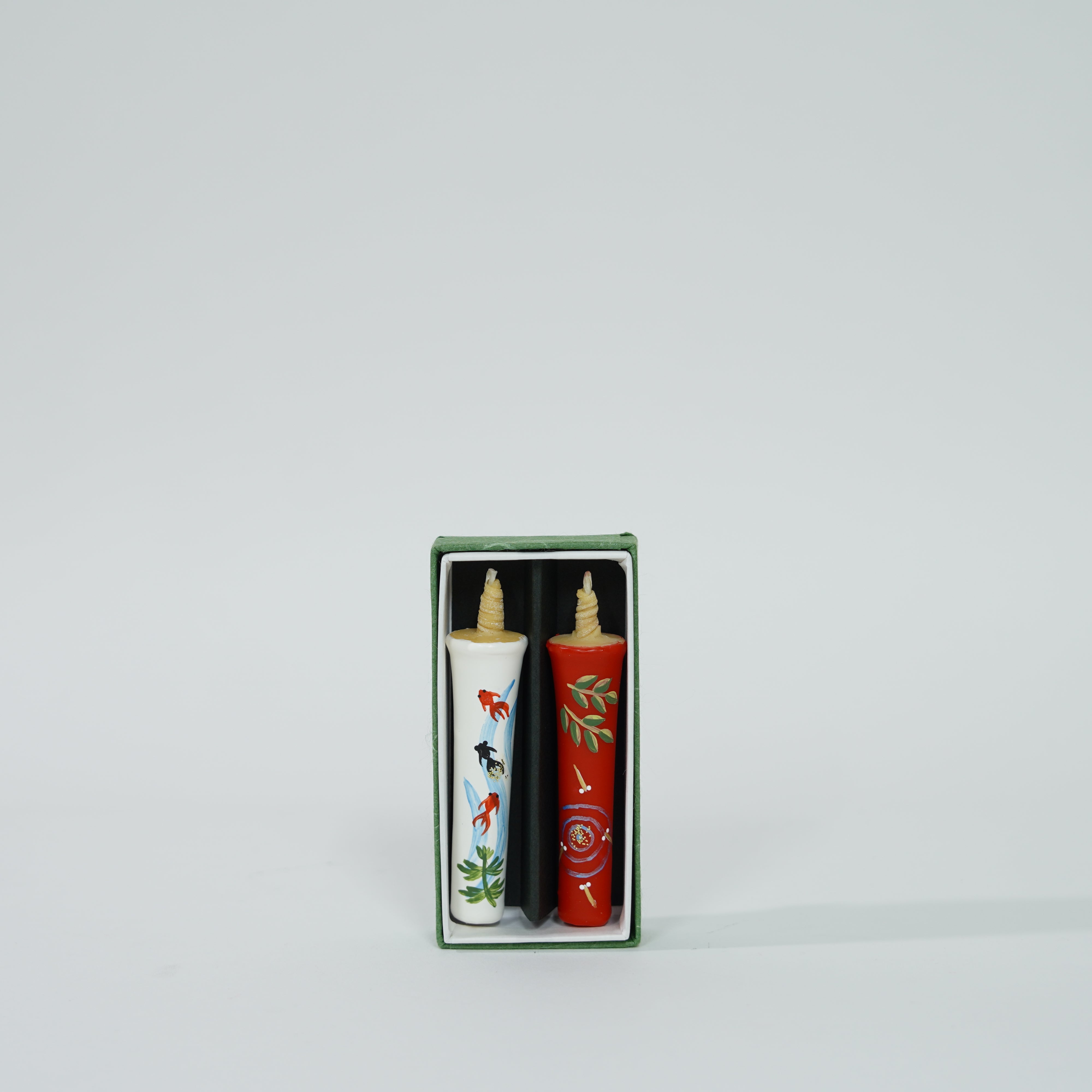 Hand-painted Candles / Killifish & Goldfish / 2-monme (2pcs)