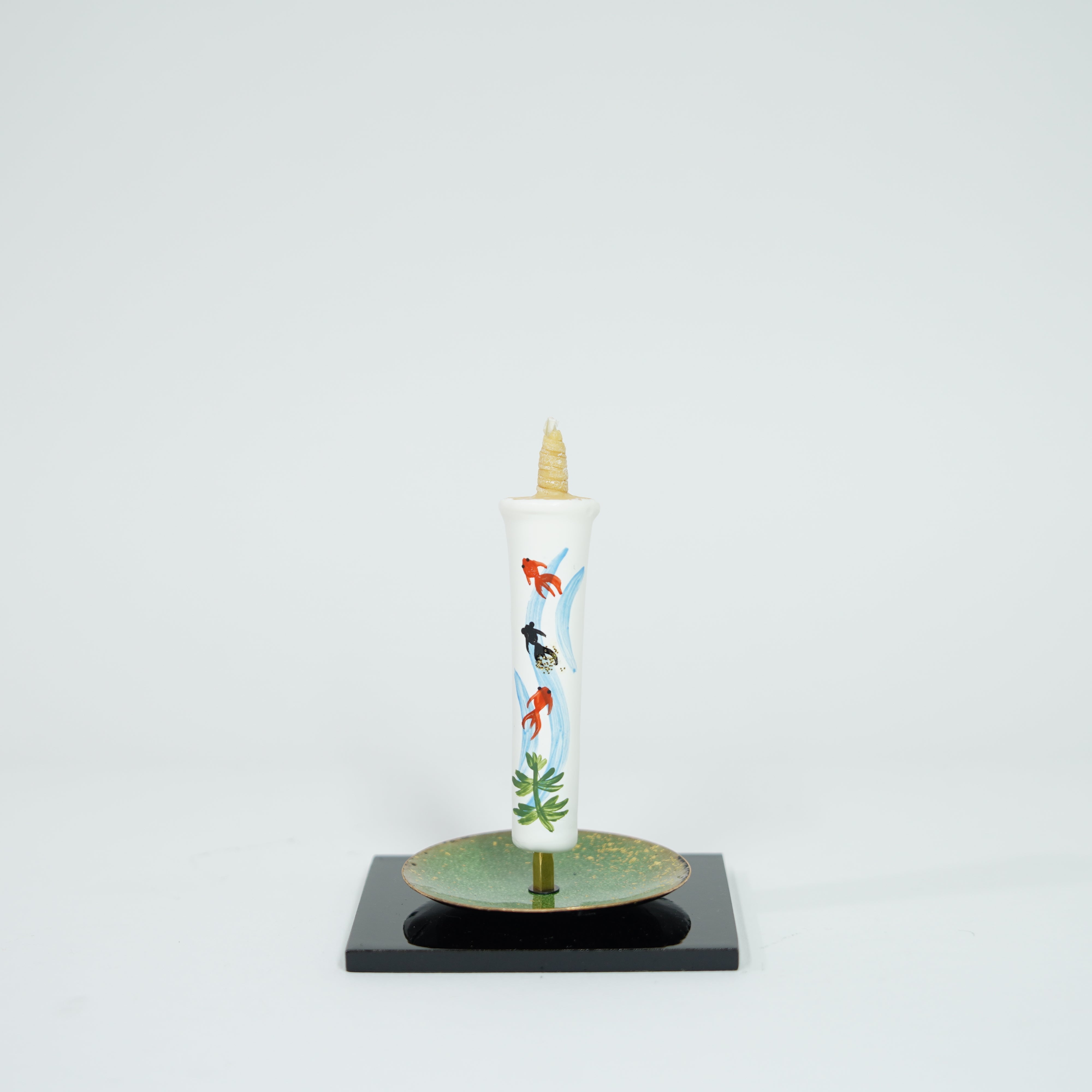 Hand-painted Candles / Killifish & Goldfish / 2-monme (2pcs)