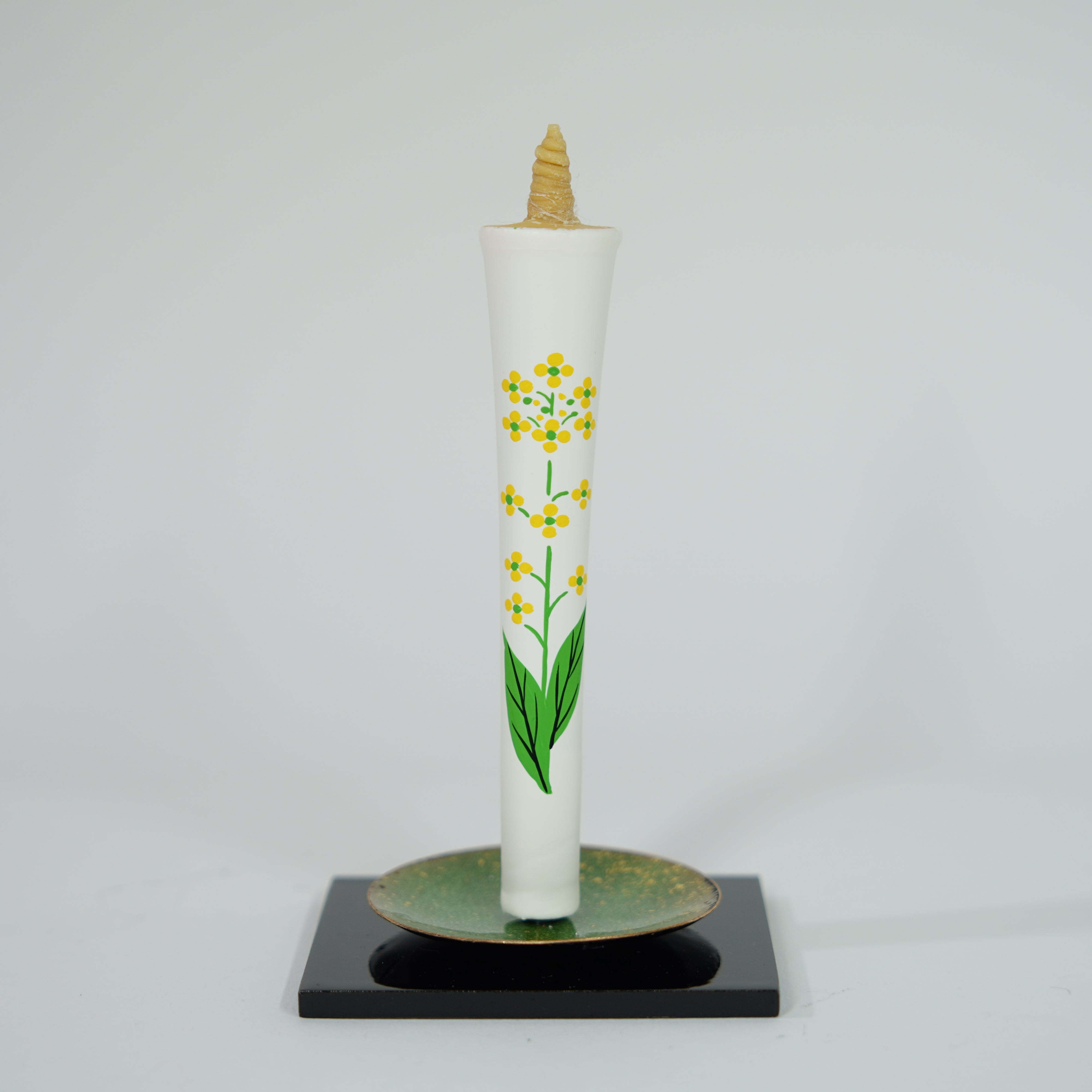 Hand-painted Candles / Canola Flower (Nanohana) / 4-monme (2pcs)