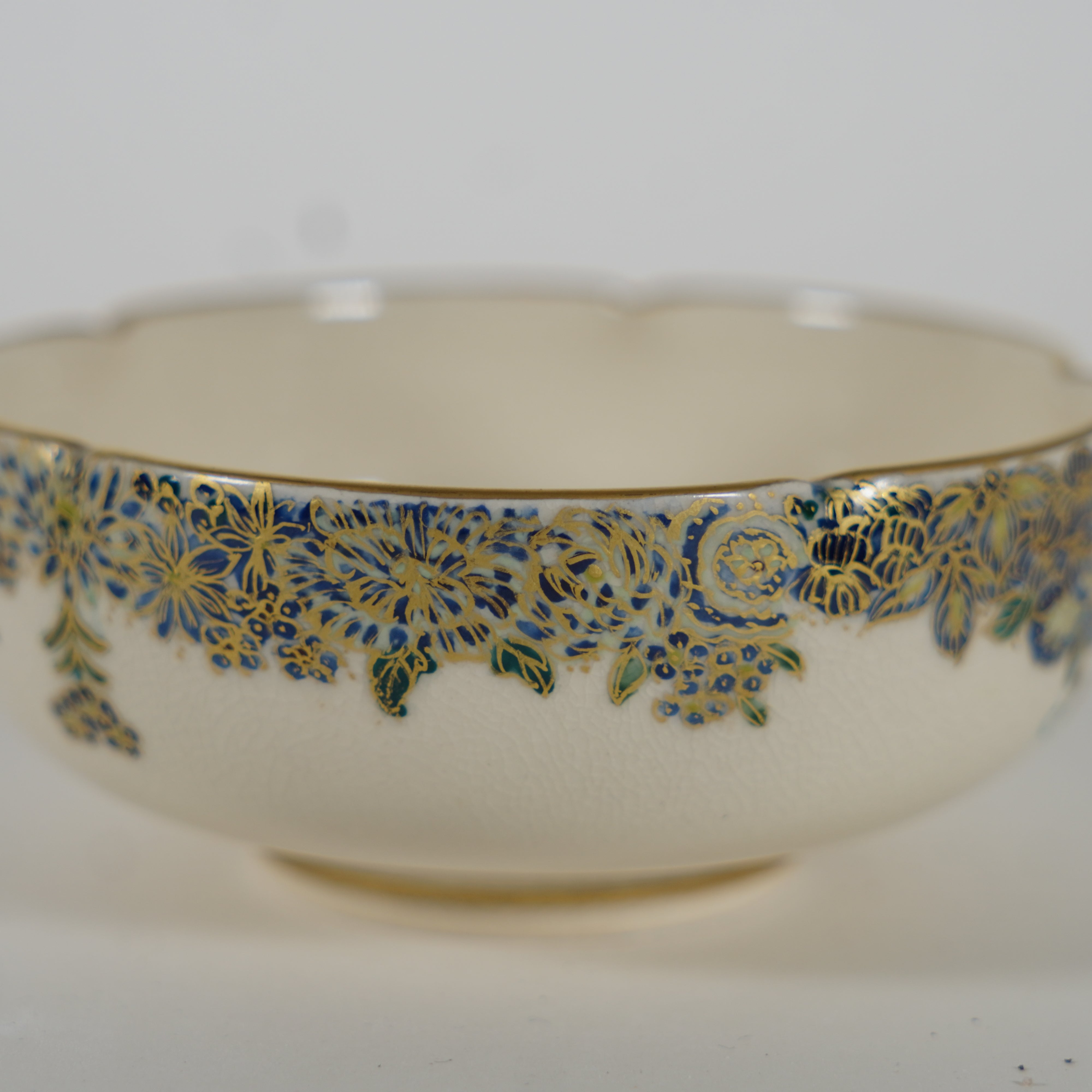 Small Bowl / Blue Flower & Sudare