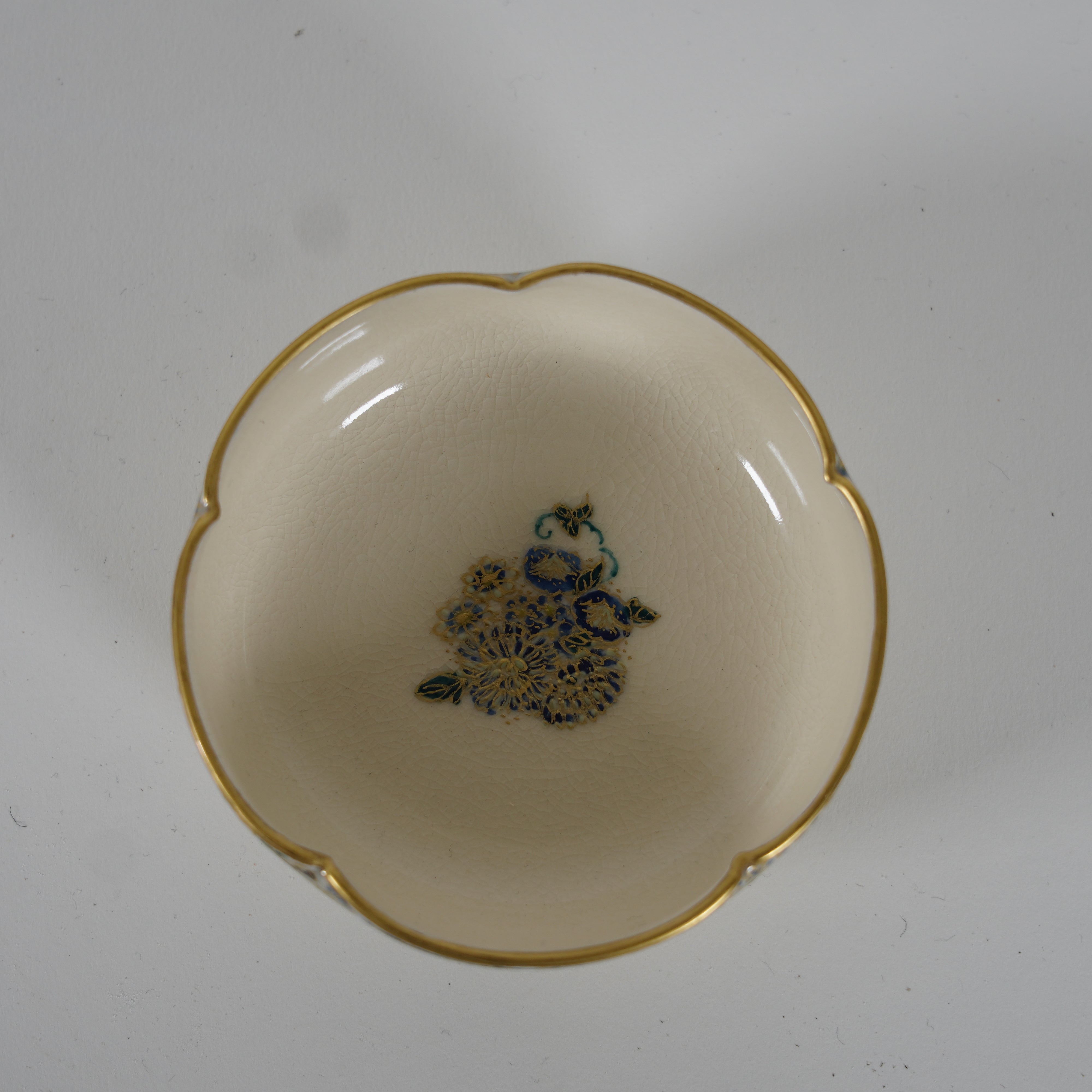 Small Bowl / Blue Flower & Sudare
